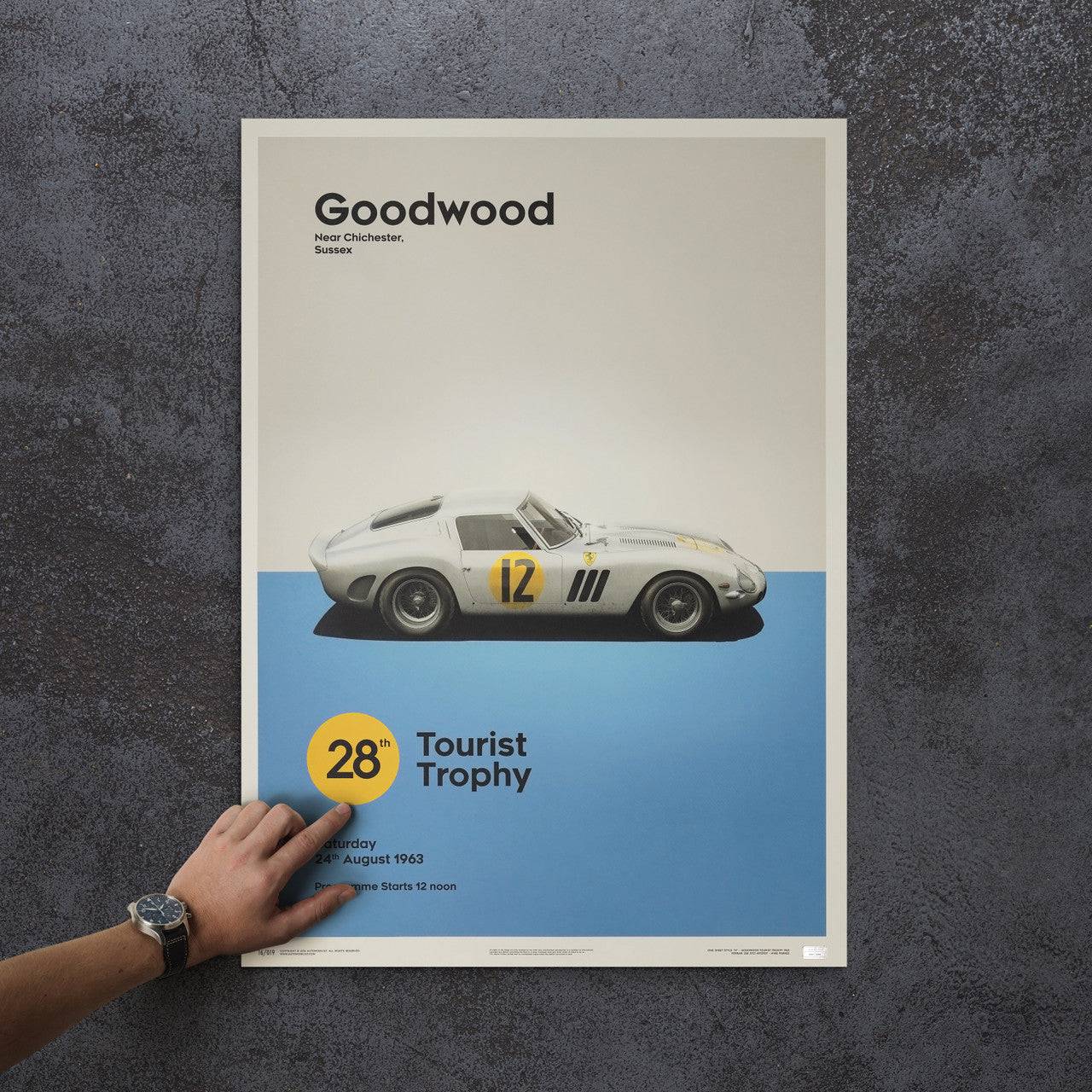 Ferrari 250 GTO - White - Goodwood TT - 1963 - Limited Poster