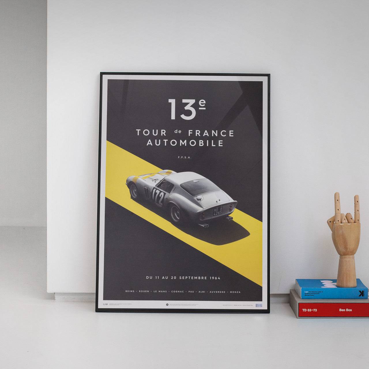 Ferrari 250 GTO - Silver - Tour de France - 1964 - Limited Poster