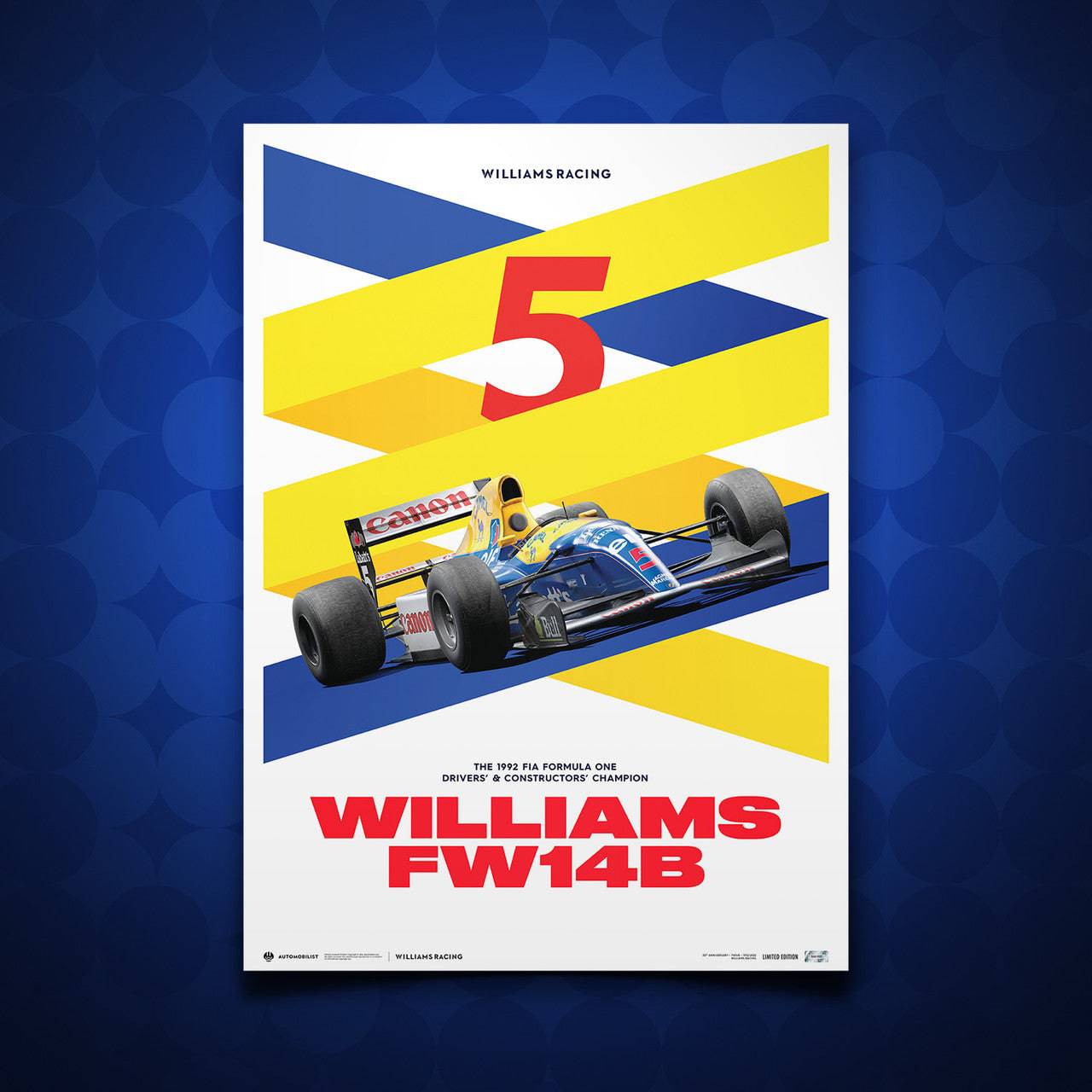 Williams Racing - Red Five - F1® World Drivers' & Constructors' Champion - 1992 | Limited Edition | Unique #s