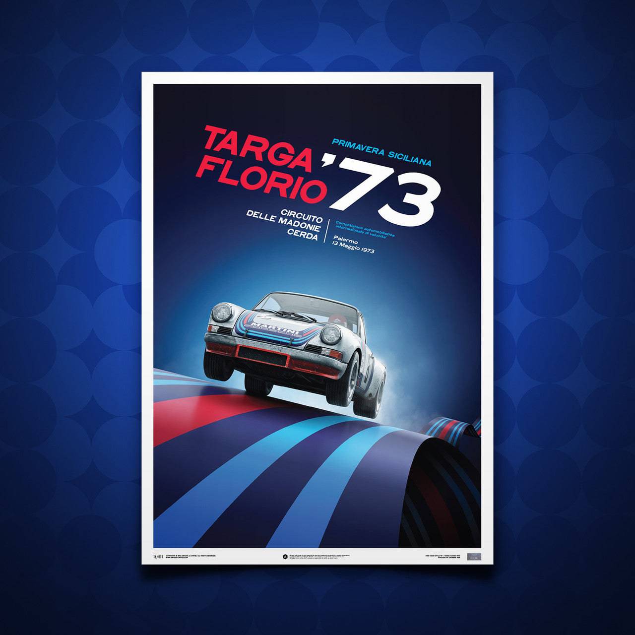 Porsche 911 RSR - Martini - Targa Florio - 1973 - Limited Poster | Unique #s