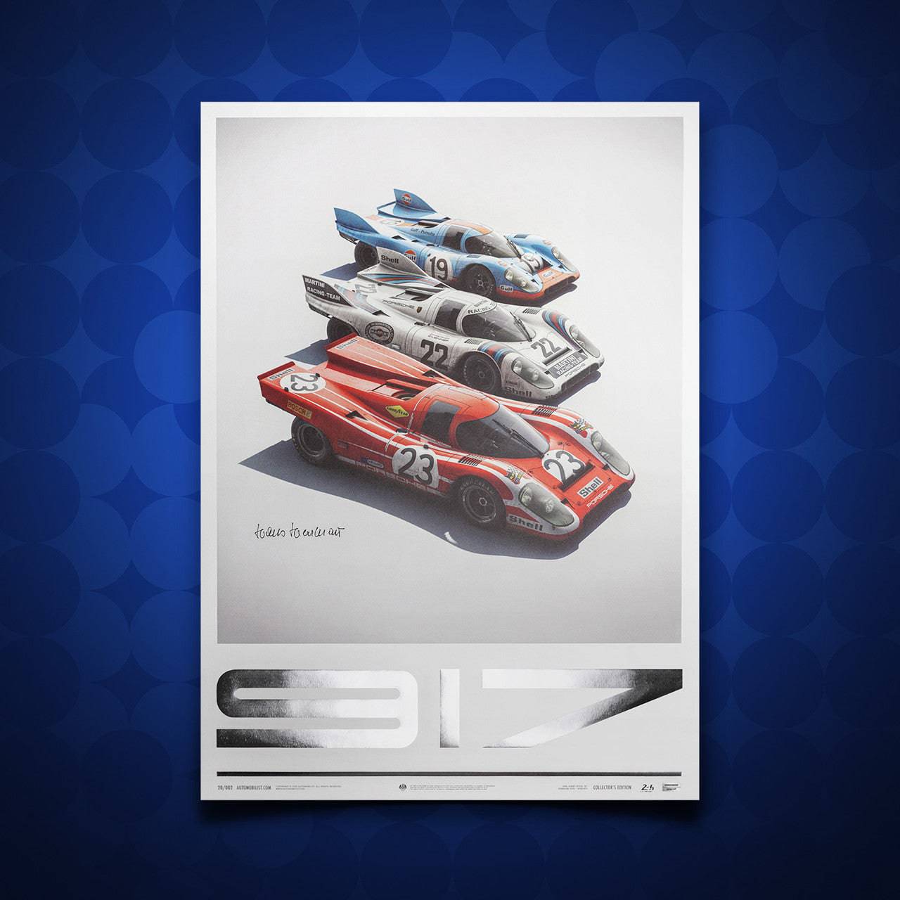 Porsche 917 - Salzburg & Martini & Gulf - 24h Le Mans | Collector's Edition | Signed #141