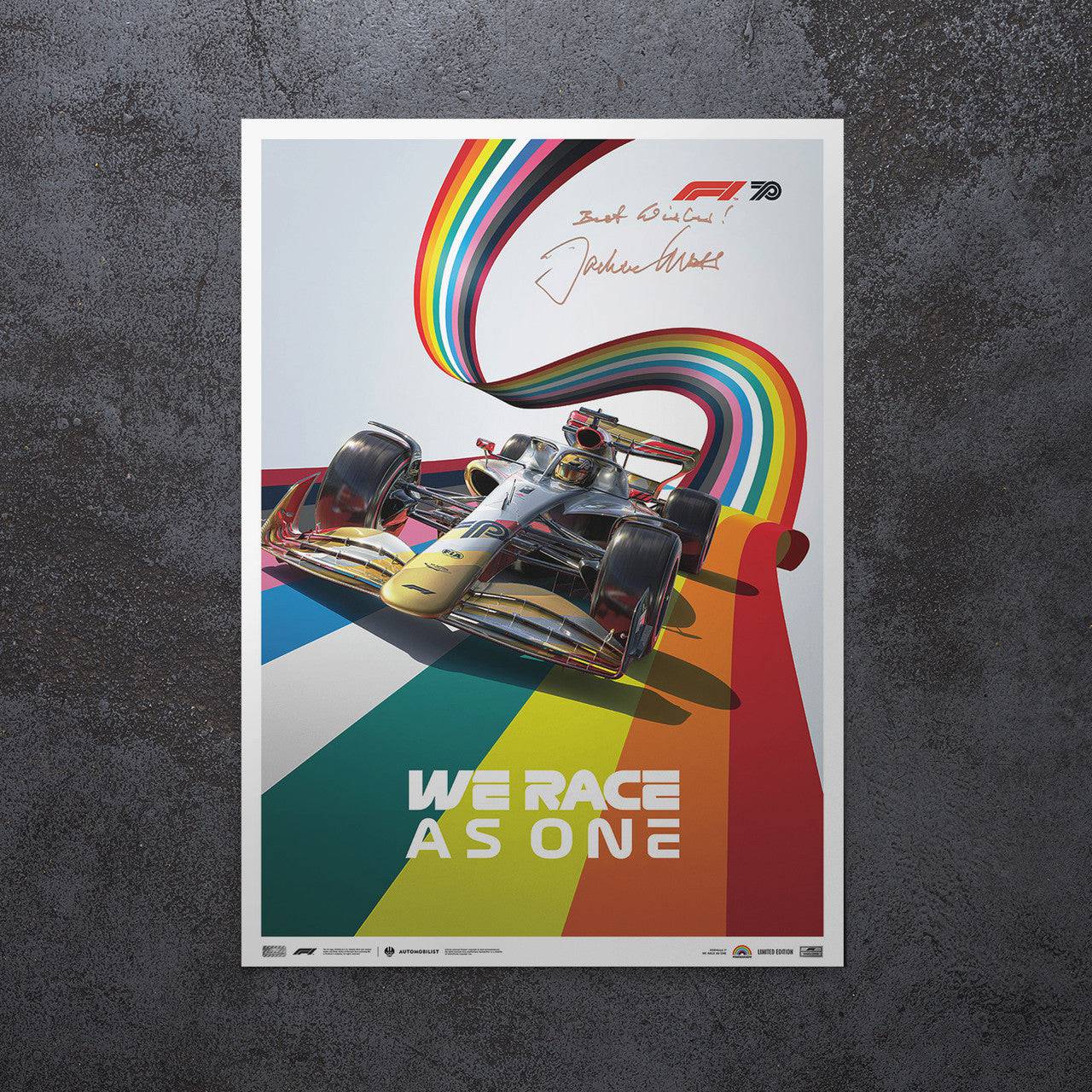 Signed by Jochen Mass - We Race As One | Limited Edition