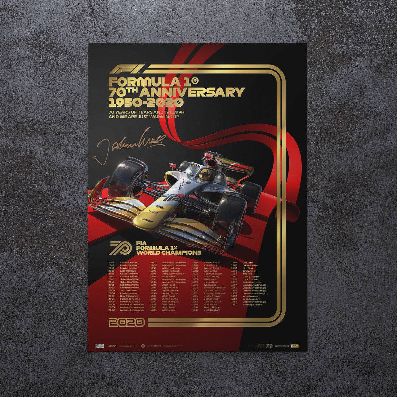 JOCHEN MASS - F1® 70th ANNIVERSARY | SIGNED DRIVERS' EDITION