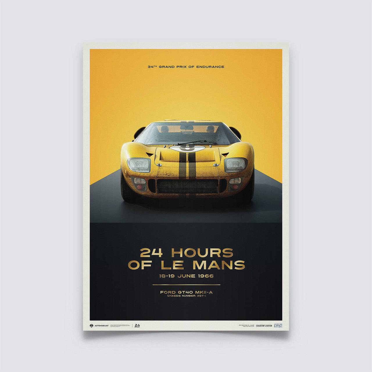 Ford GT40 - XGT-1 - 24H Le Mans - 1966 | Collector’s Edition | Poster