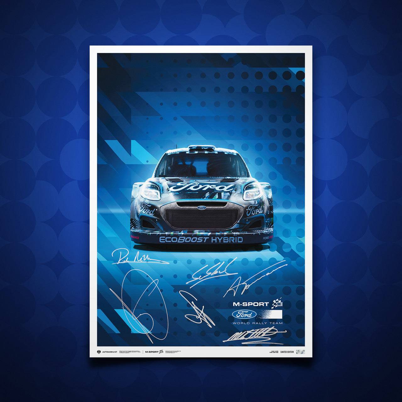 Loeb, Greensmith, Fourmax, Breen, Millener, Wilson - M-Sport Ford Puma Hybrid Rally1 | Signed Limited Edition