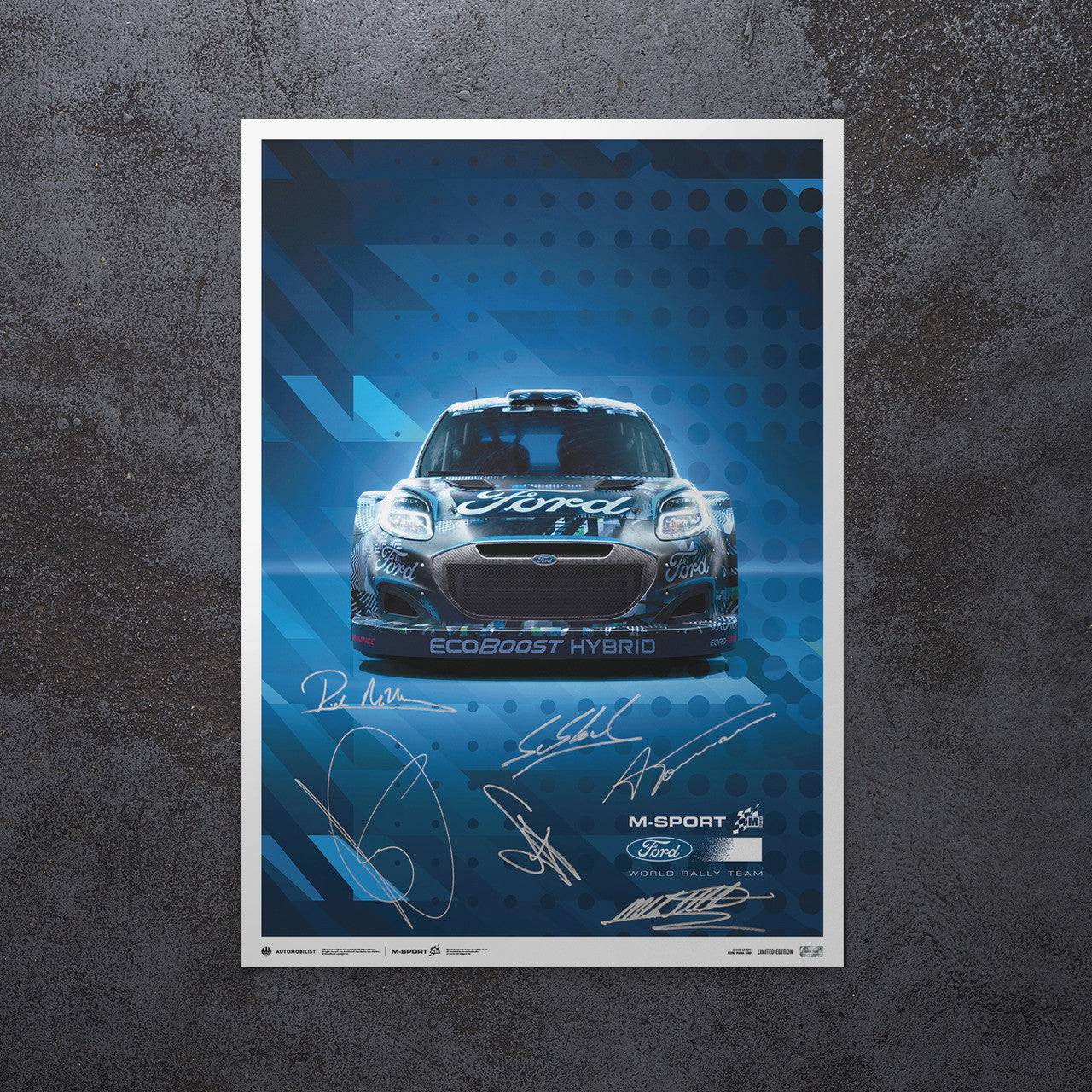 Loeb, Greensmith, Fourmax, Breen, Millener, Wilson - M-Sport Ford Puma Hybrid Rally1 | Signed Limited Edition