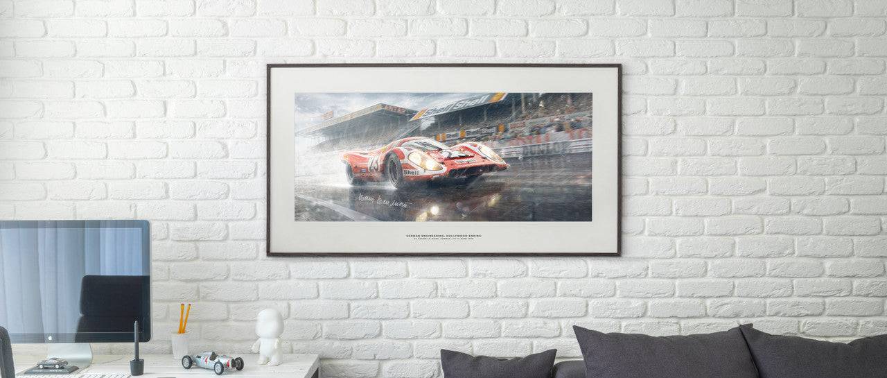 Hans Herrmann - German Engineering, Hollywood Ending - Le Mans 1970 | Signed Medium Artwork