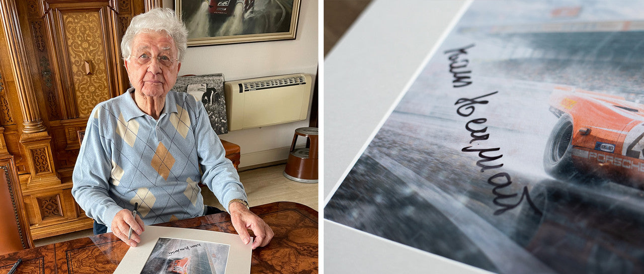 Hans Herrmann - German Engineering, Hollywood Ending - Le Mans 1970 | Signed Small Artwork