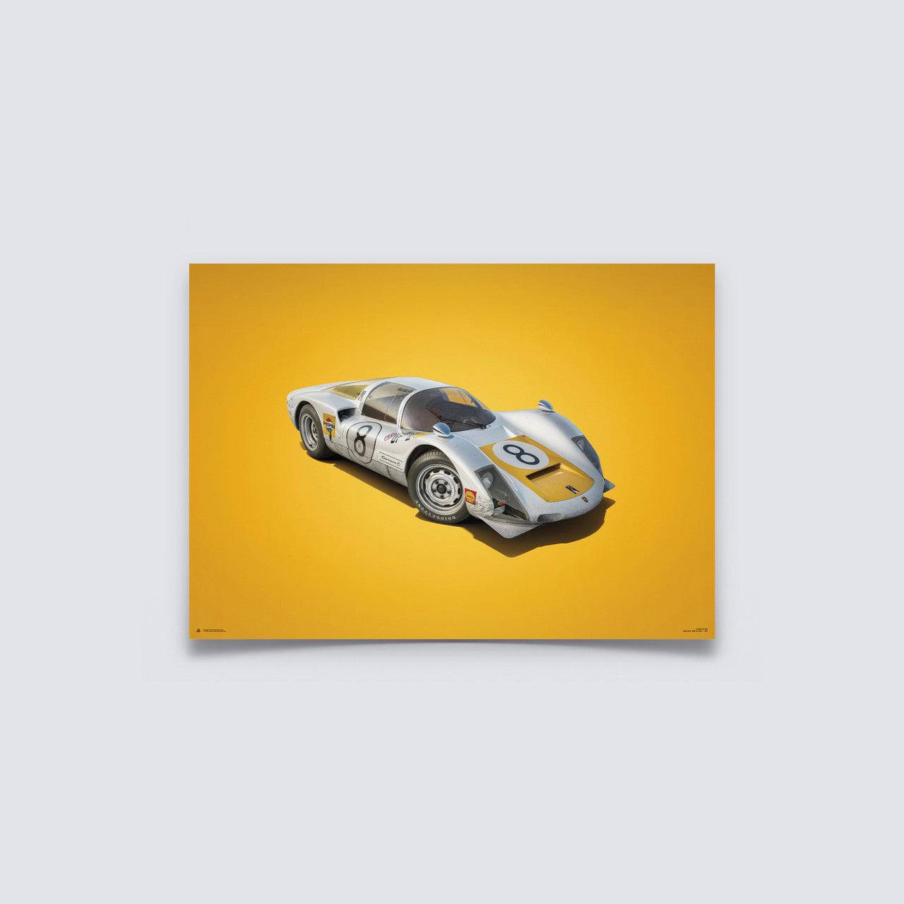 Porsche 906 - White - Japanese GP - 1967 - Colors of Speed Poster