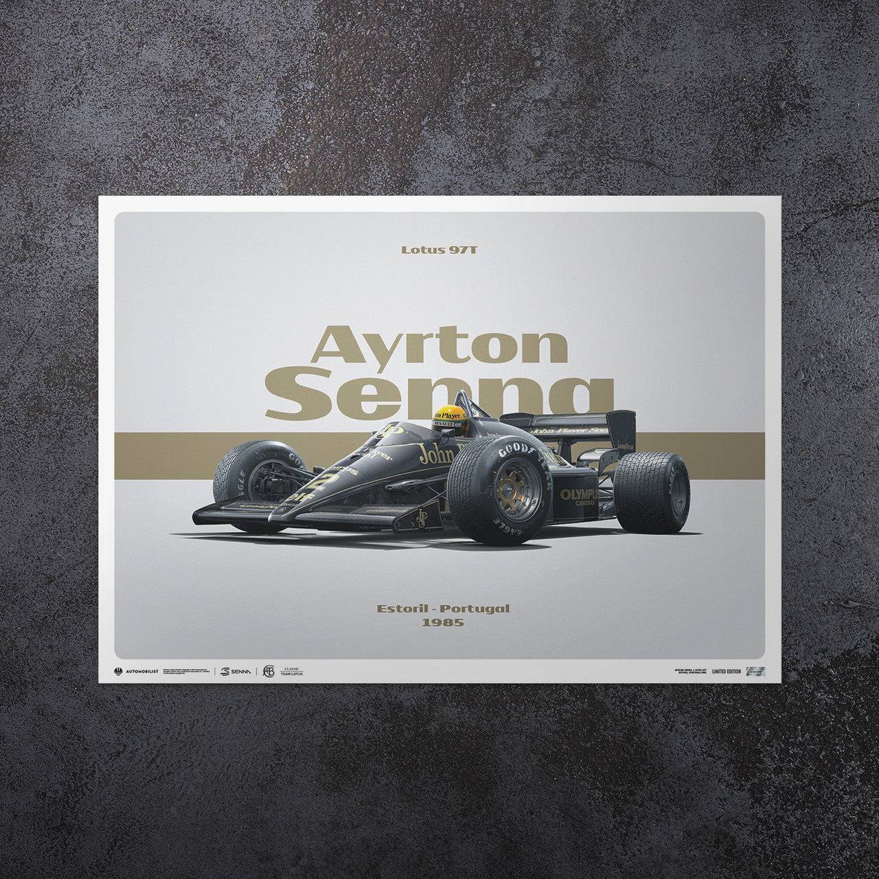 Lotus 97T - Ayrton Senna - Horizontal Tribute - Estoril, 1985 | Limited Edition