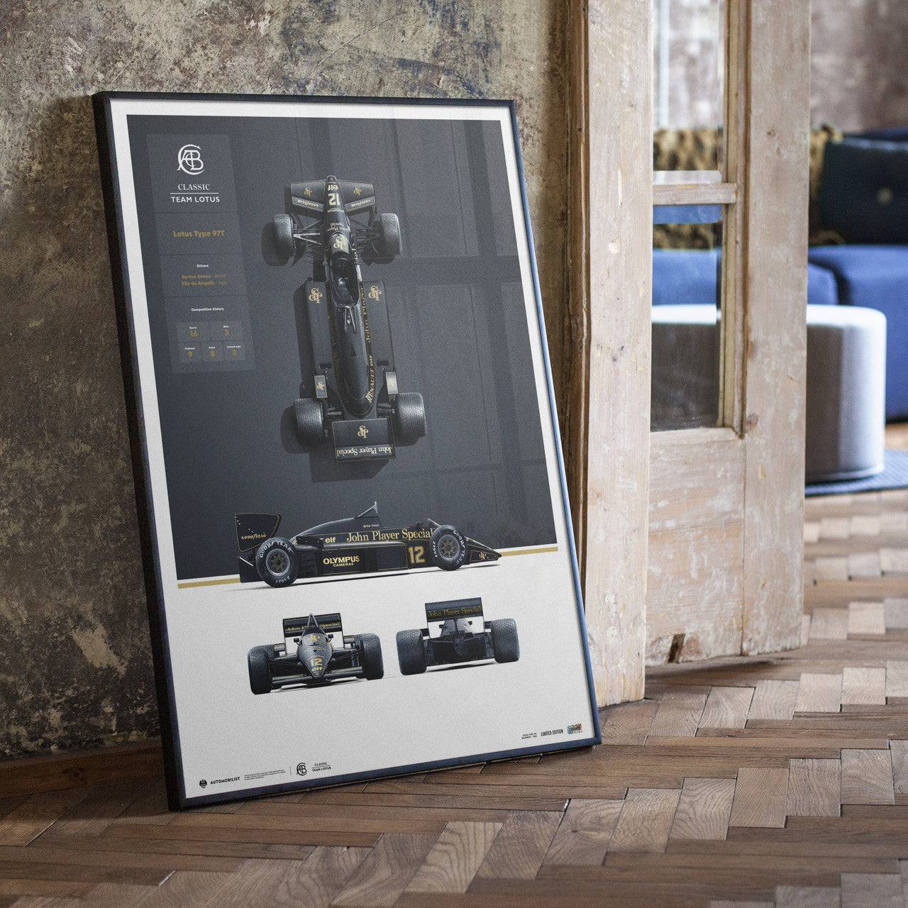 Team Lotus - Type 97T - Blueprint - 1985 - Automobilist