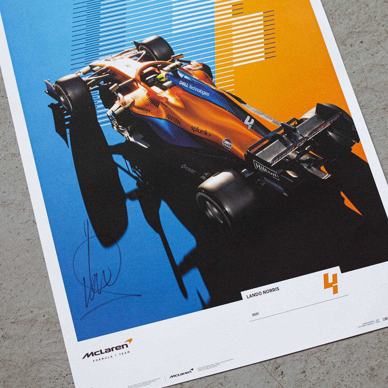 Lando Norris Signed - McLAREN FORMULA 1 TEAM - LANDO NORRIS - 2021 | Limited Edition