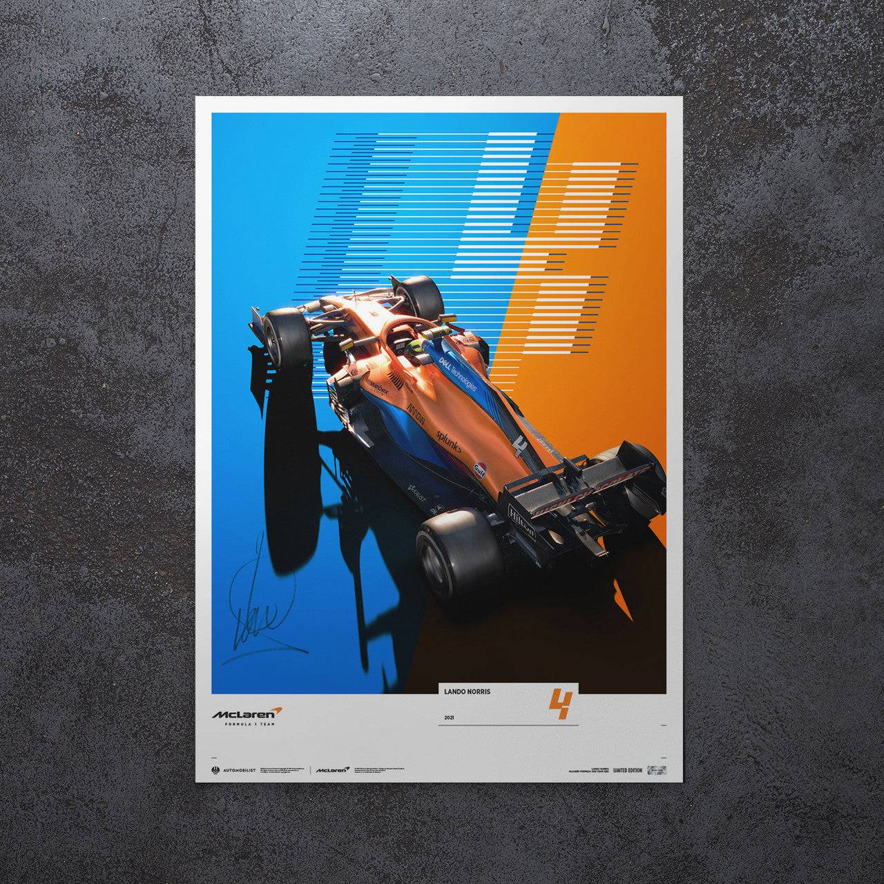 Lando Norris Signed - McLAREN FORMULA 1 TEAM - LANDO NORRIS - 2021 | Limited Edition