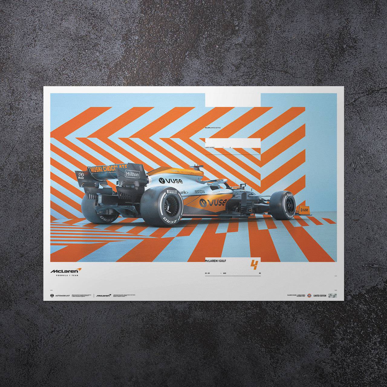 McLaren x Gulf - Lando Norris - Horizontal - 2021 | Limited Edition