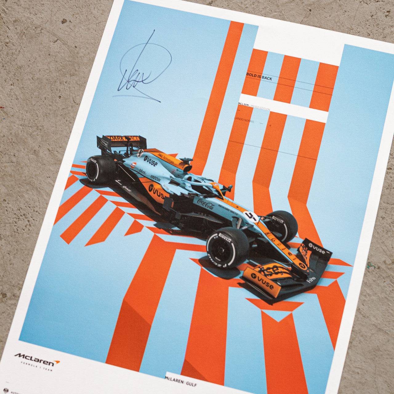 Lando Norris Signed - McLaren x Gulf - Edition 2 - 2021 | Limited Edition