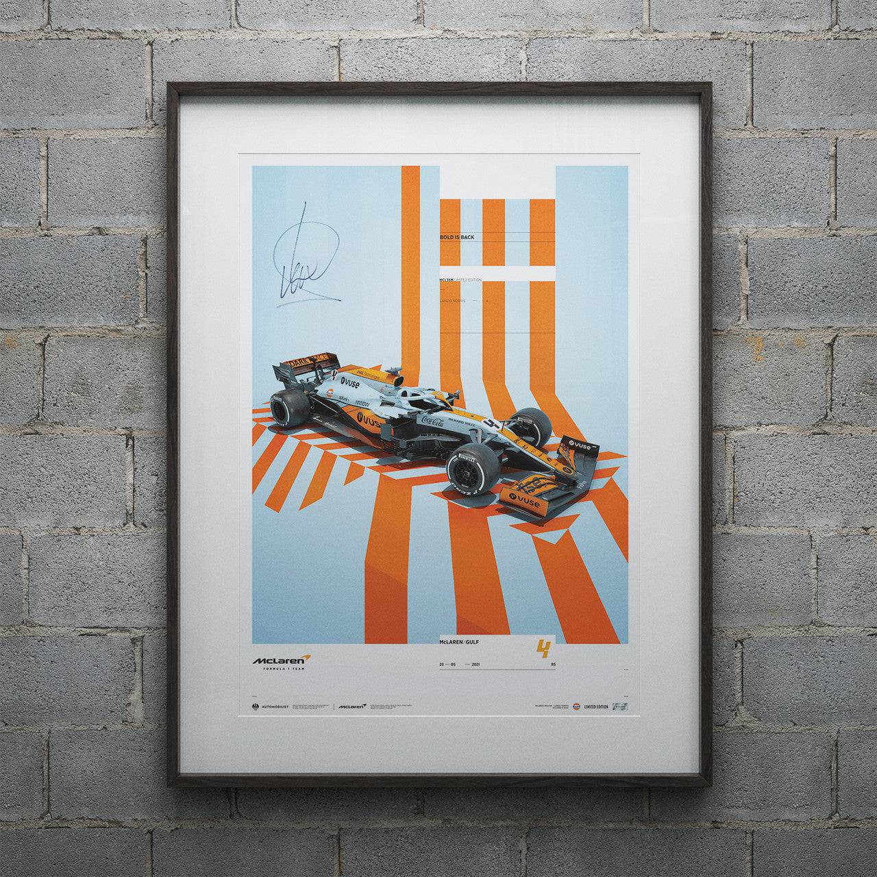 Lando Norris Signed - McLaren x Gulf - Edition 2 - 2021 | Limited Edition