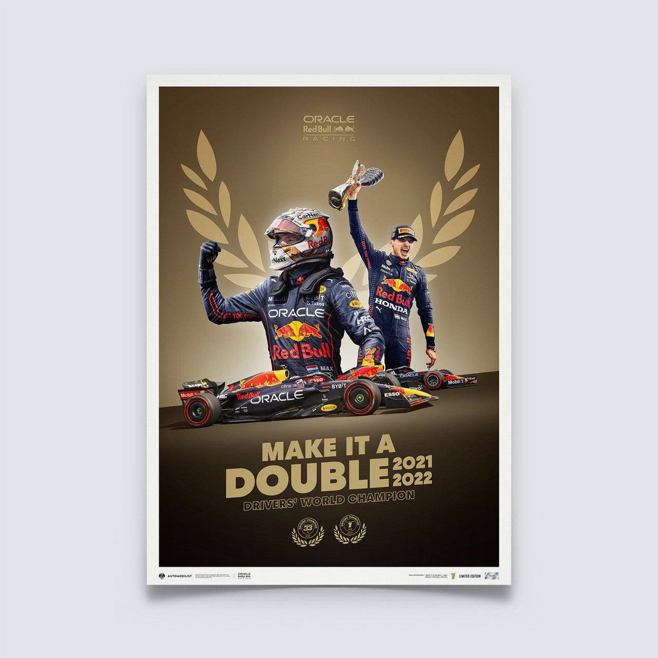 Oracle Red Bull Racing - Make It A Double - Max Verstappen - F1® World Drivers' Champion - 2022