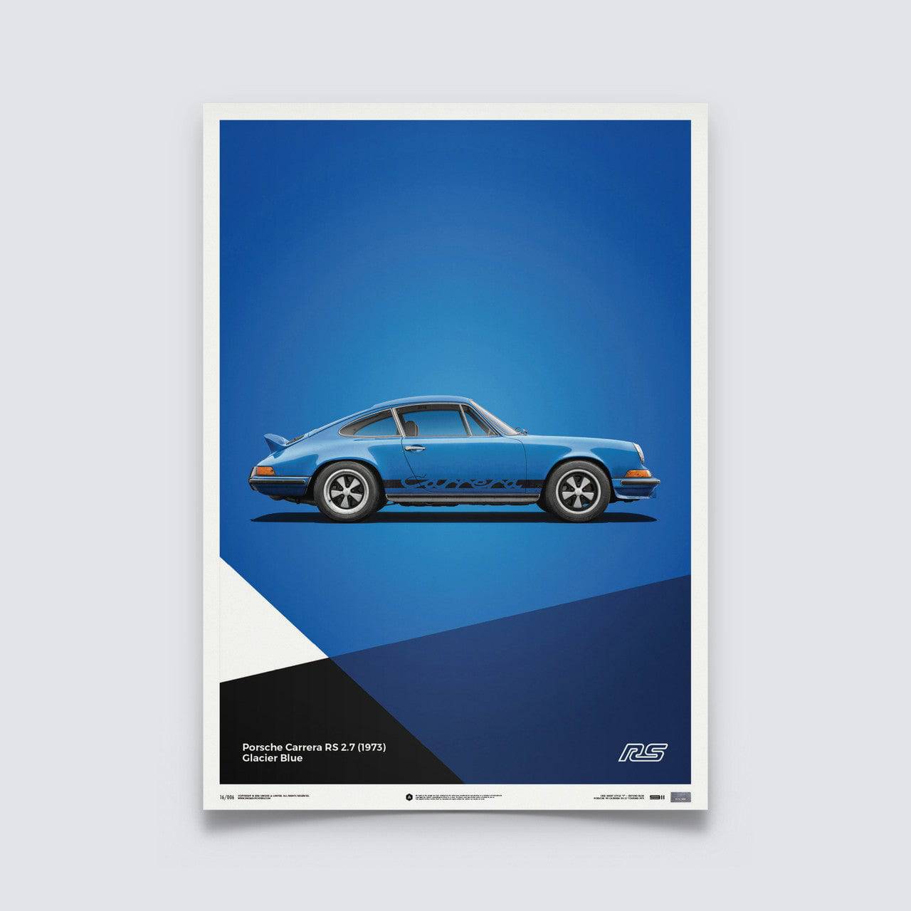 Porsche 911 RS - Blue - Limited Poster