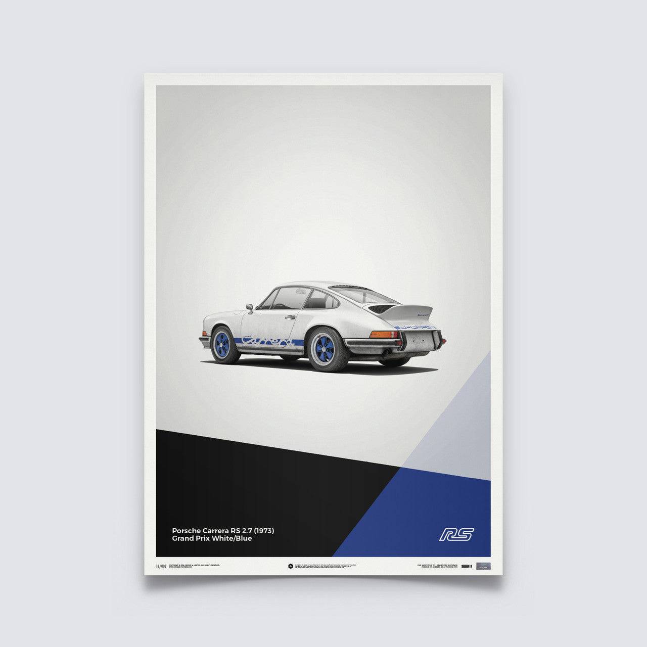 Porsche 911 RS - White - Limited Poster
