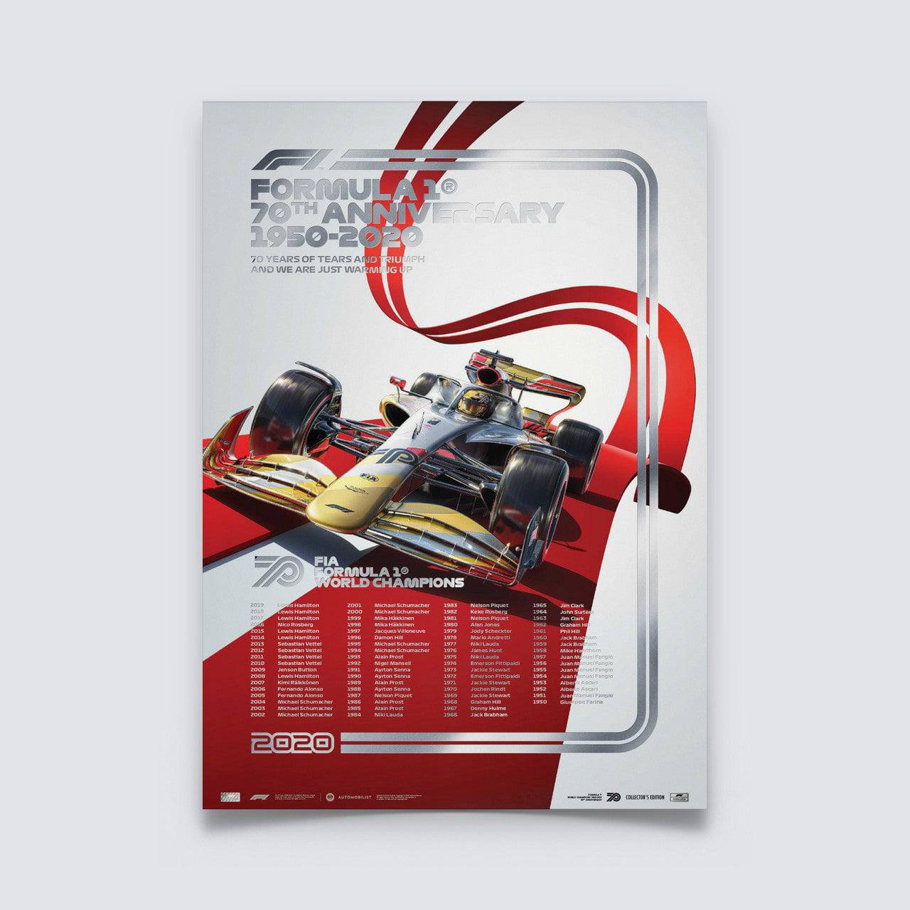 FIA FORMULA 1® WORLD CHAMPIONS 1950-2019 - 70TH ANNIVERSARY | Collector's Edition SILVER