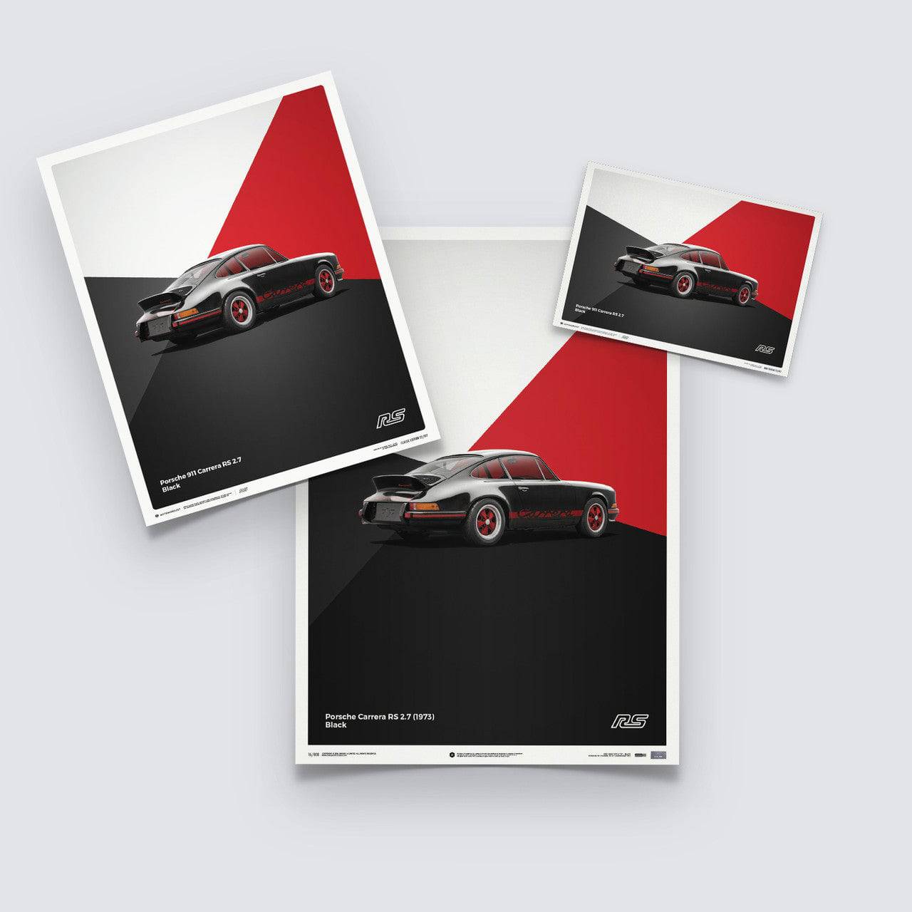 Porsche 911 RS - Black - Limited Poster