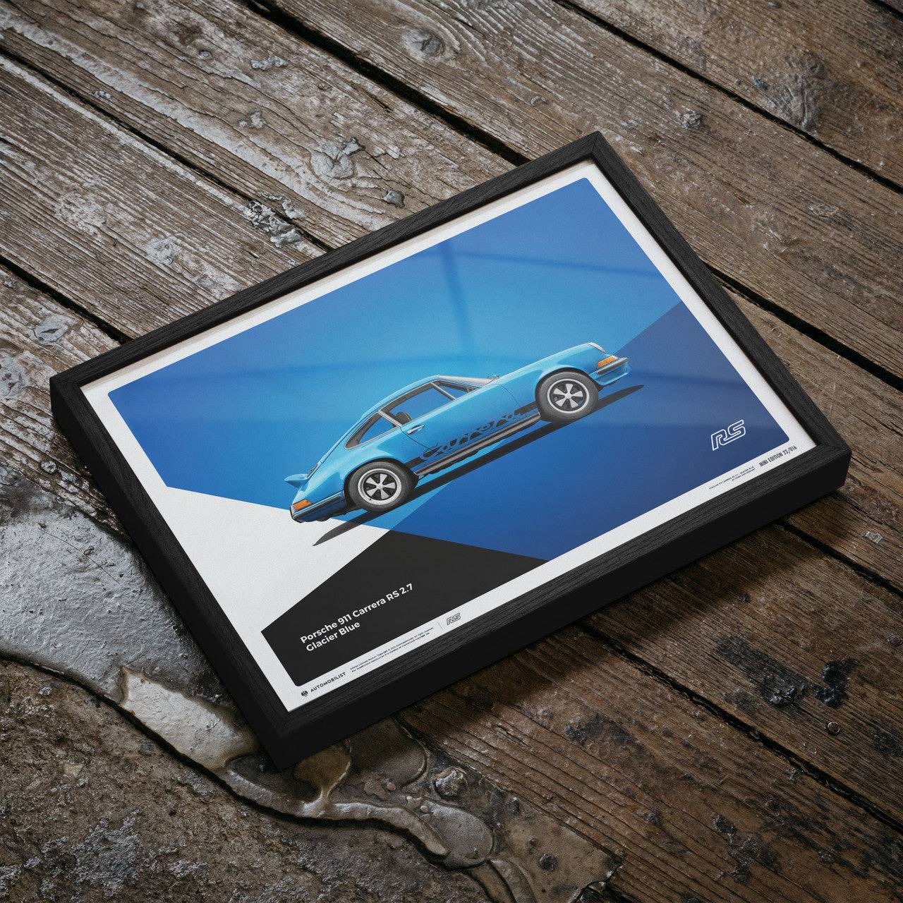 Porsche 911 RS - Blue - Limited Poster