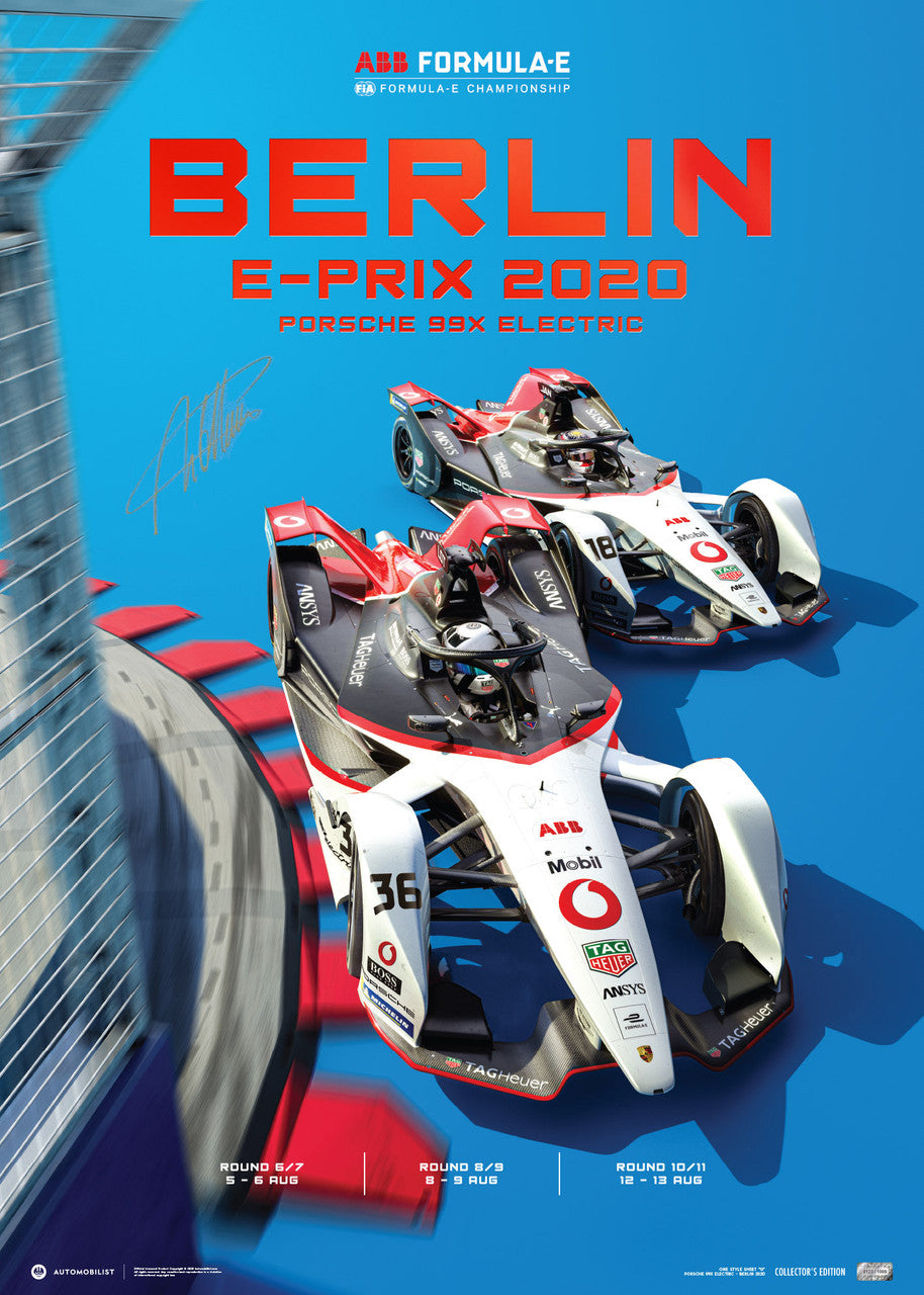 André Lotterer - Porsche 99X Electric in Berlin 2020 | Signed Collector’s Edition