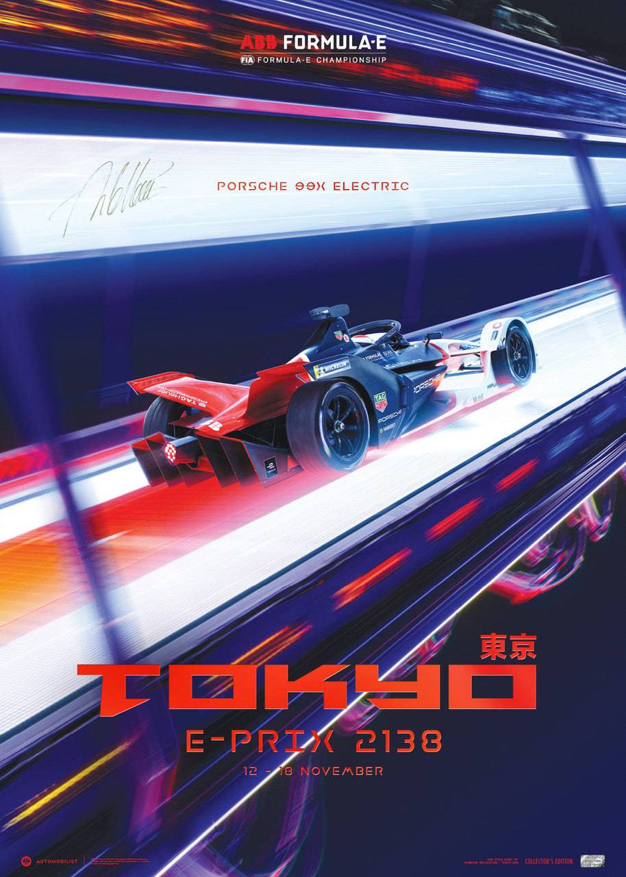 André Lotterer - Porsche 99X Electric in Tokyo - 2138 | Signed Collector’s Edition