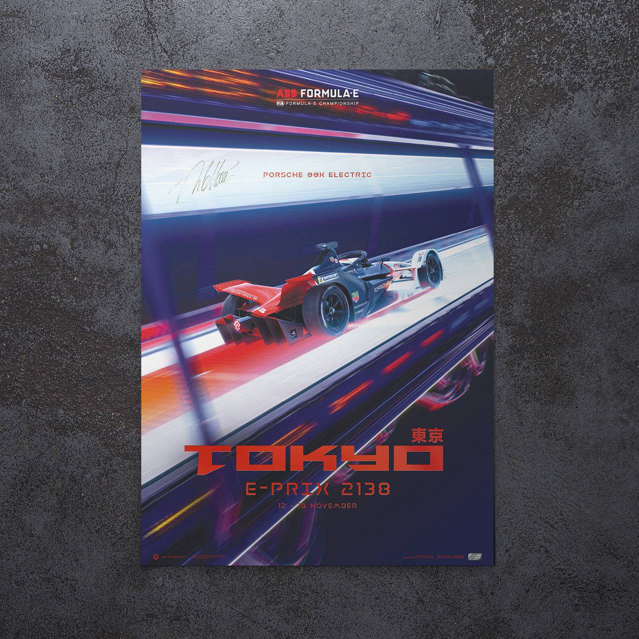 André Lotterer - Porsche 99X Electric in Tokyo - 2138 | Signed Collector’s Edition