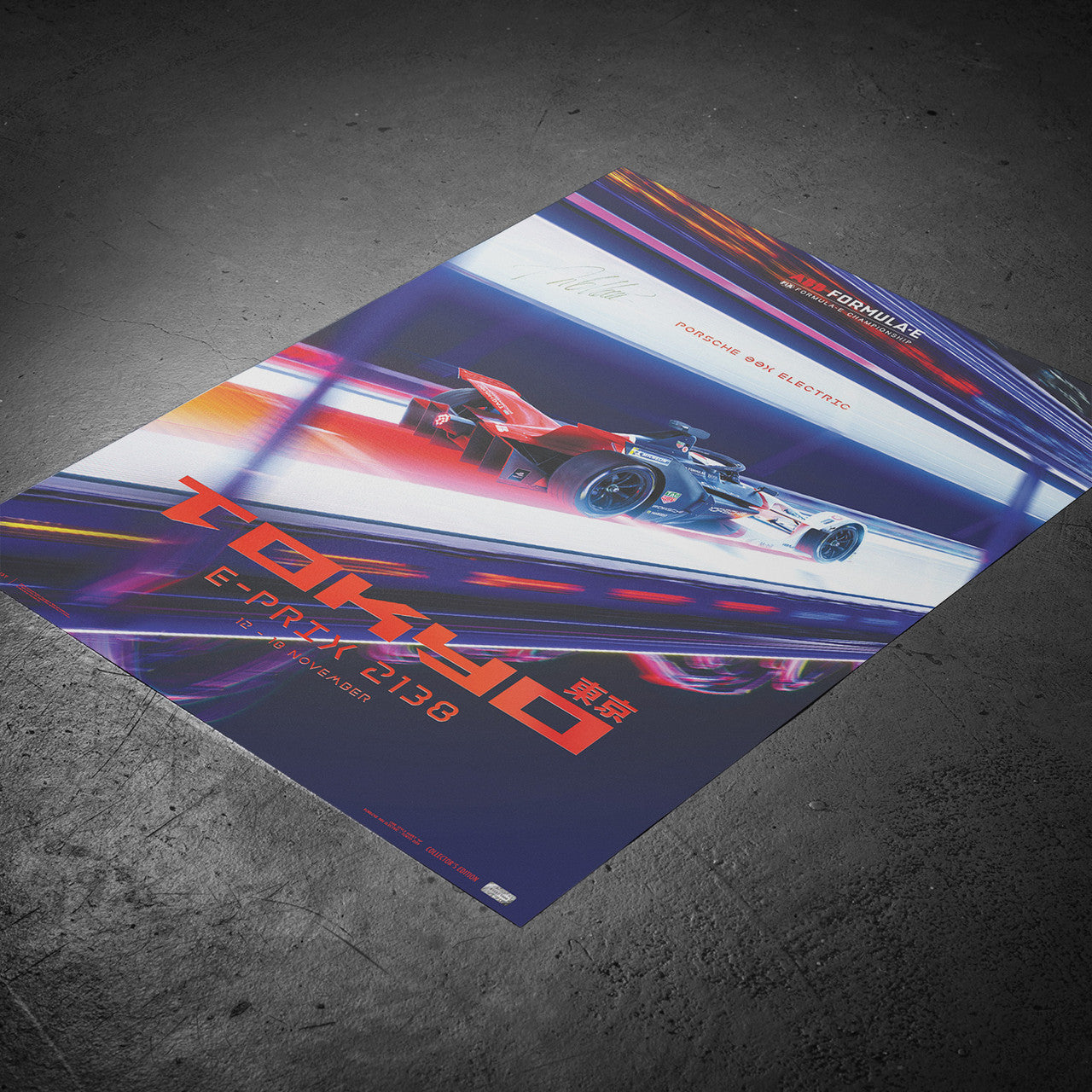 André Lotterer - Porsche 99X Electric in Tokyo - 2138 | Signed Collector’s Edition