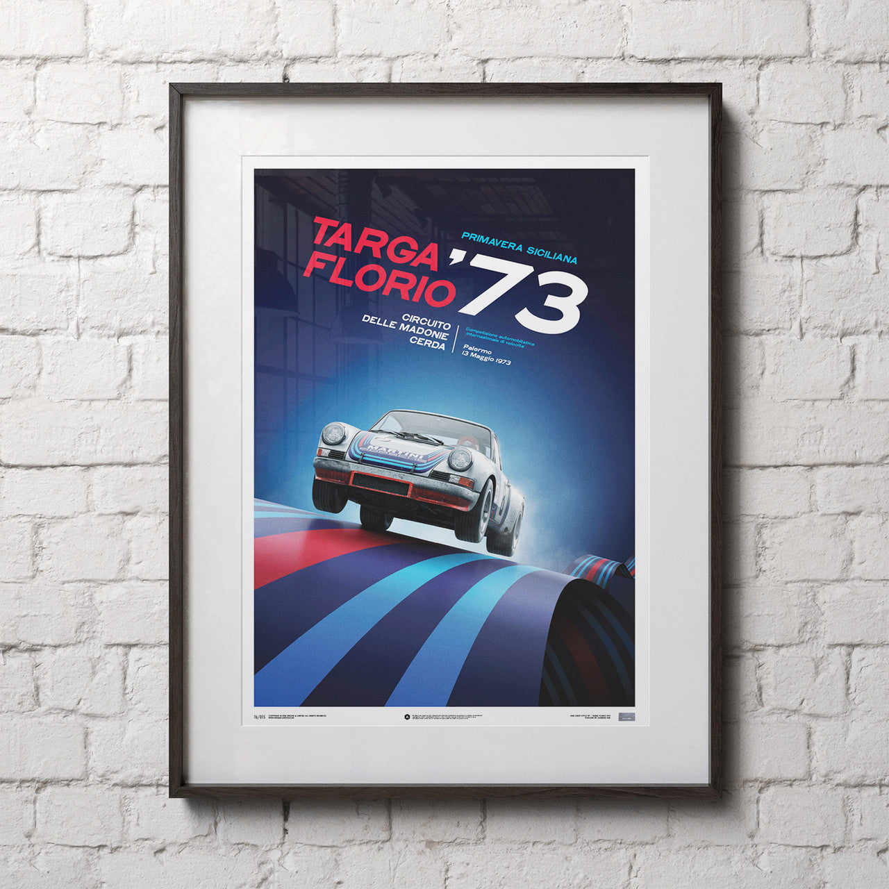 Porsche 911 RSR - Martini - Targa Florio - 1973 - Limited Poster | Unique #s #1
