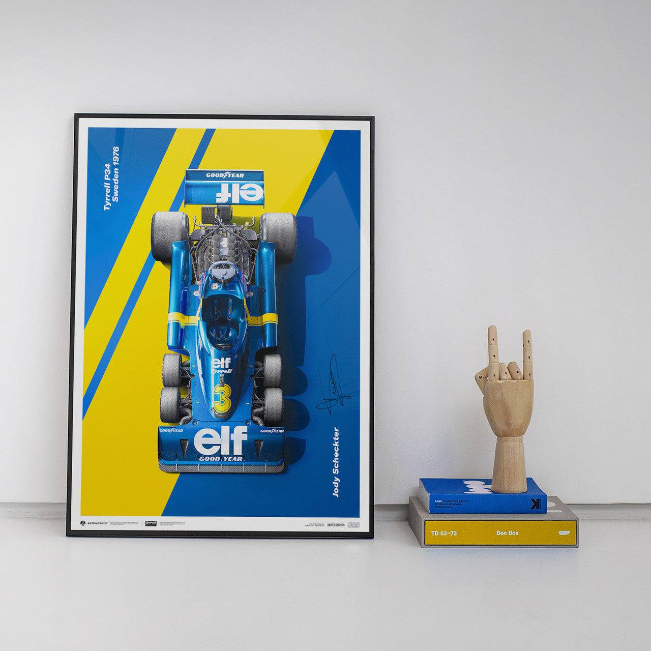 JODY SCHECKTER - TYRRELL P34 AT SWEDISH GRAND PRIX 1976 | SIGNED LIMITED EDITION | Poster