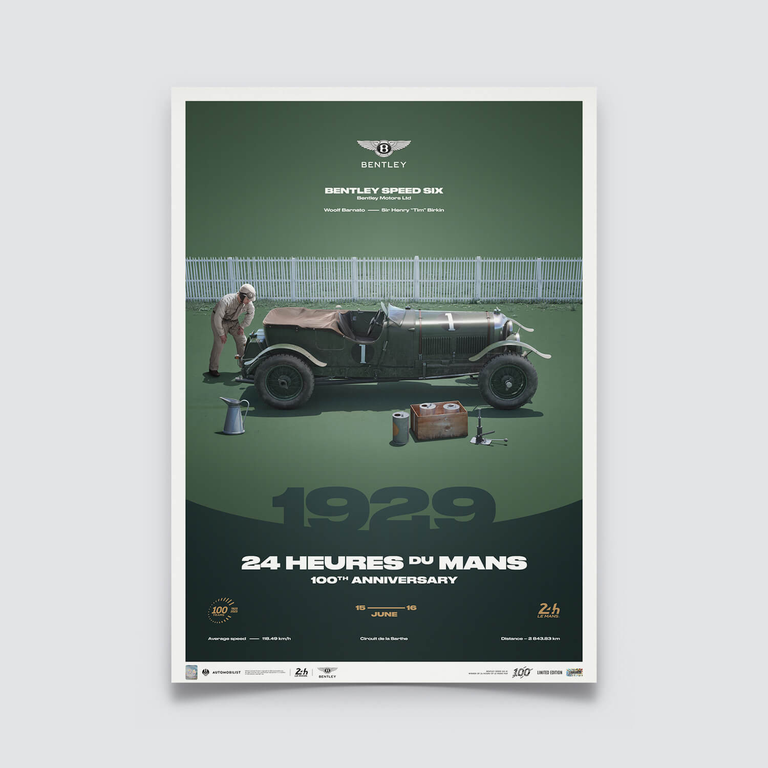 Bentley Speed ​​Six - 24h du Mans - 100ème Anniversaire - 1929