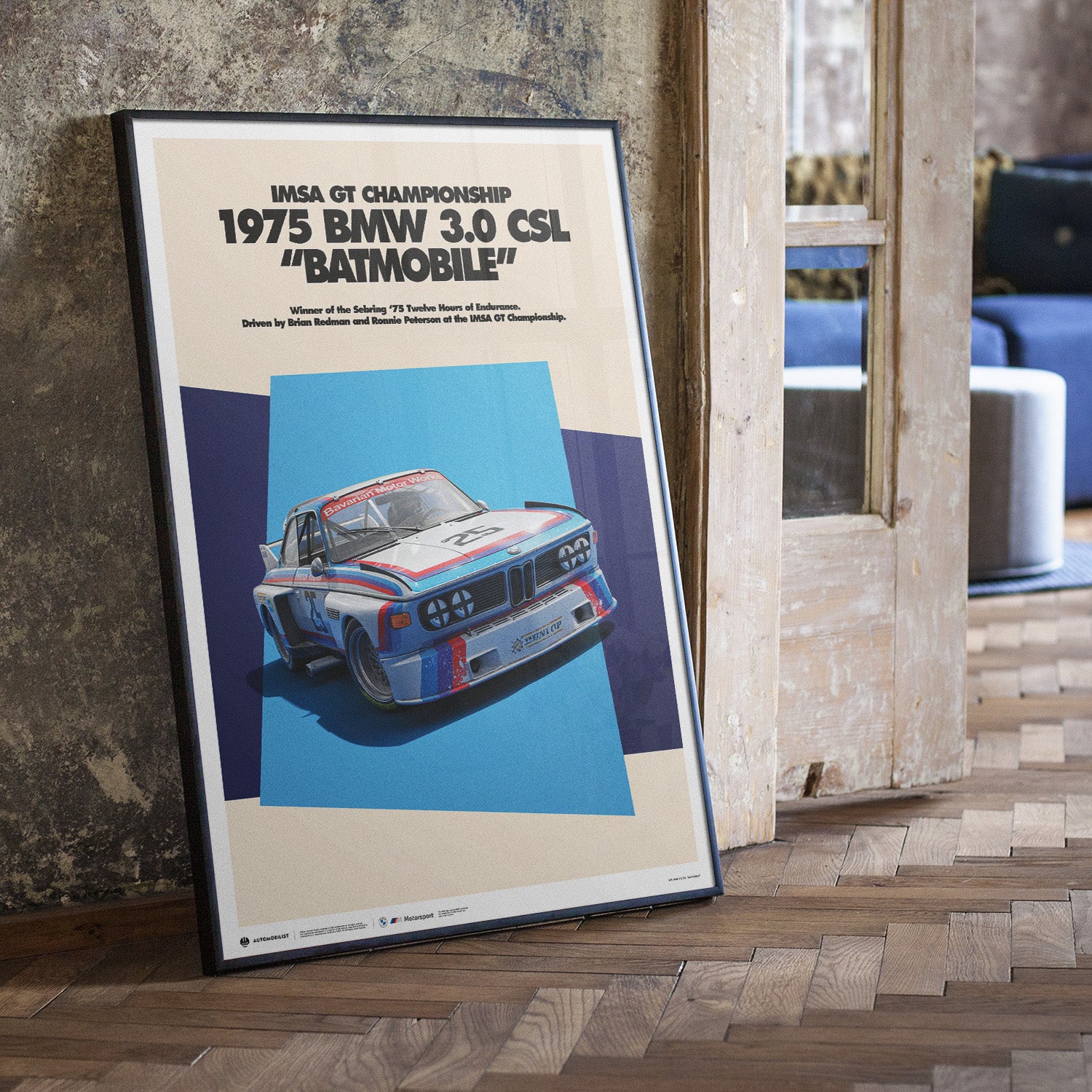 BMW 3.0 CSL "Batmobile" 1975 | BMW Art Car Series | BMW M Poster