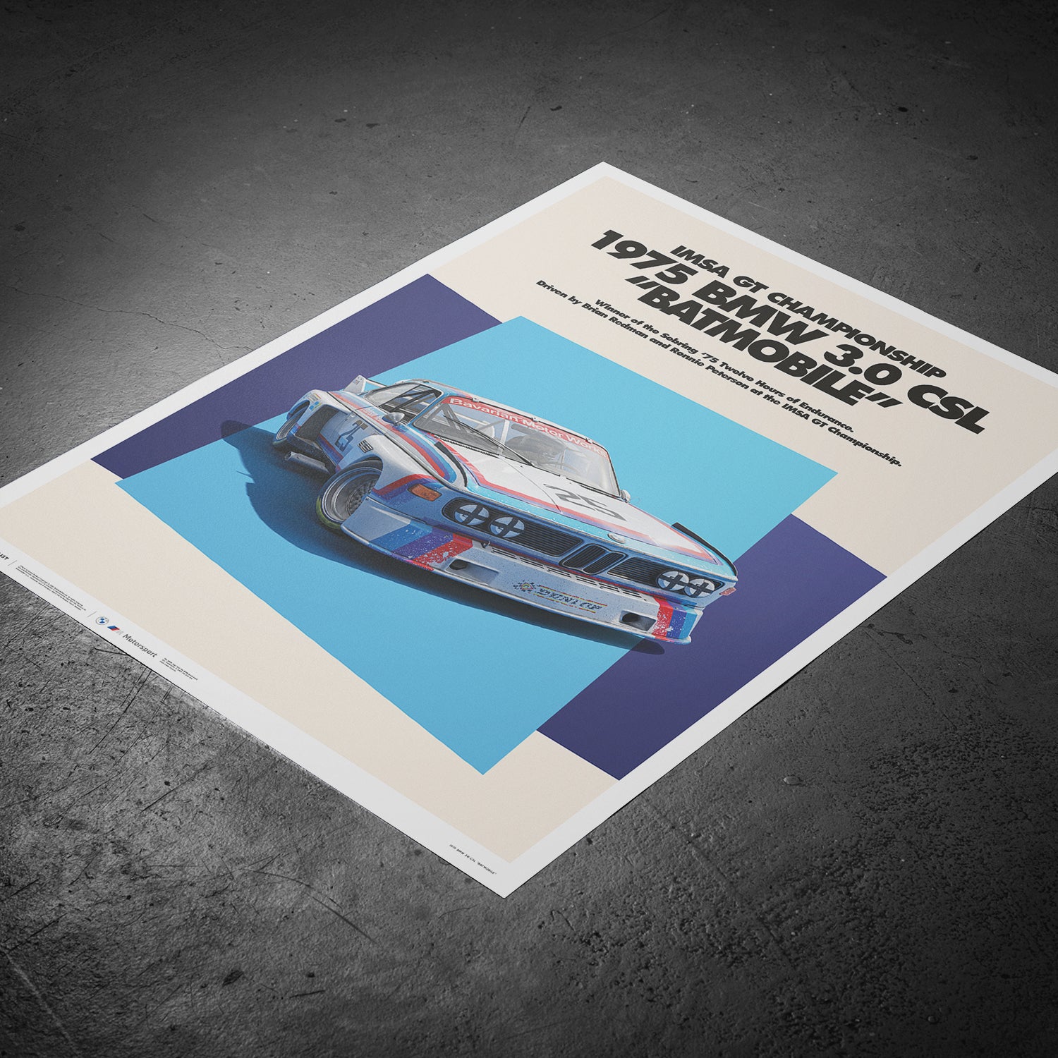 BMW 3.0 CSL "Batmobile" 1975 | BMW Art Car Series | BMW M Poster