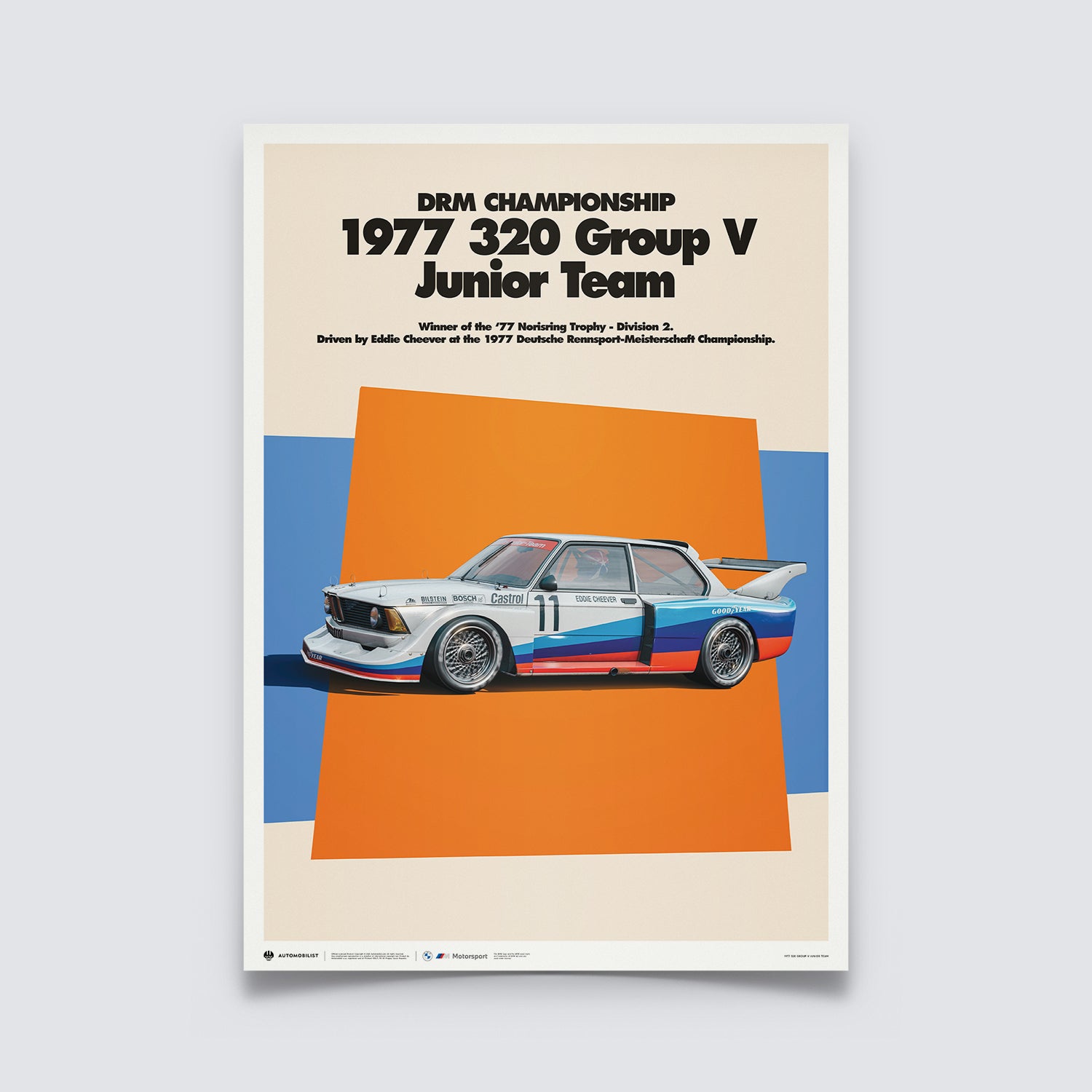 1977 BMW 320 Group 5 DRM | BMW Art Car Series | BMW M Poster