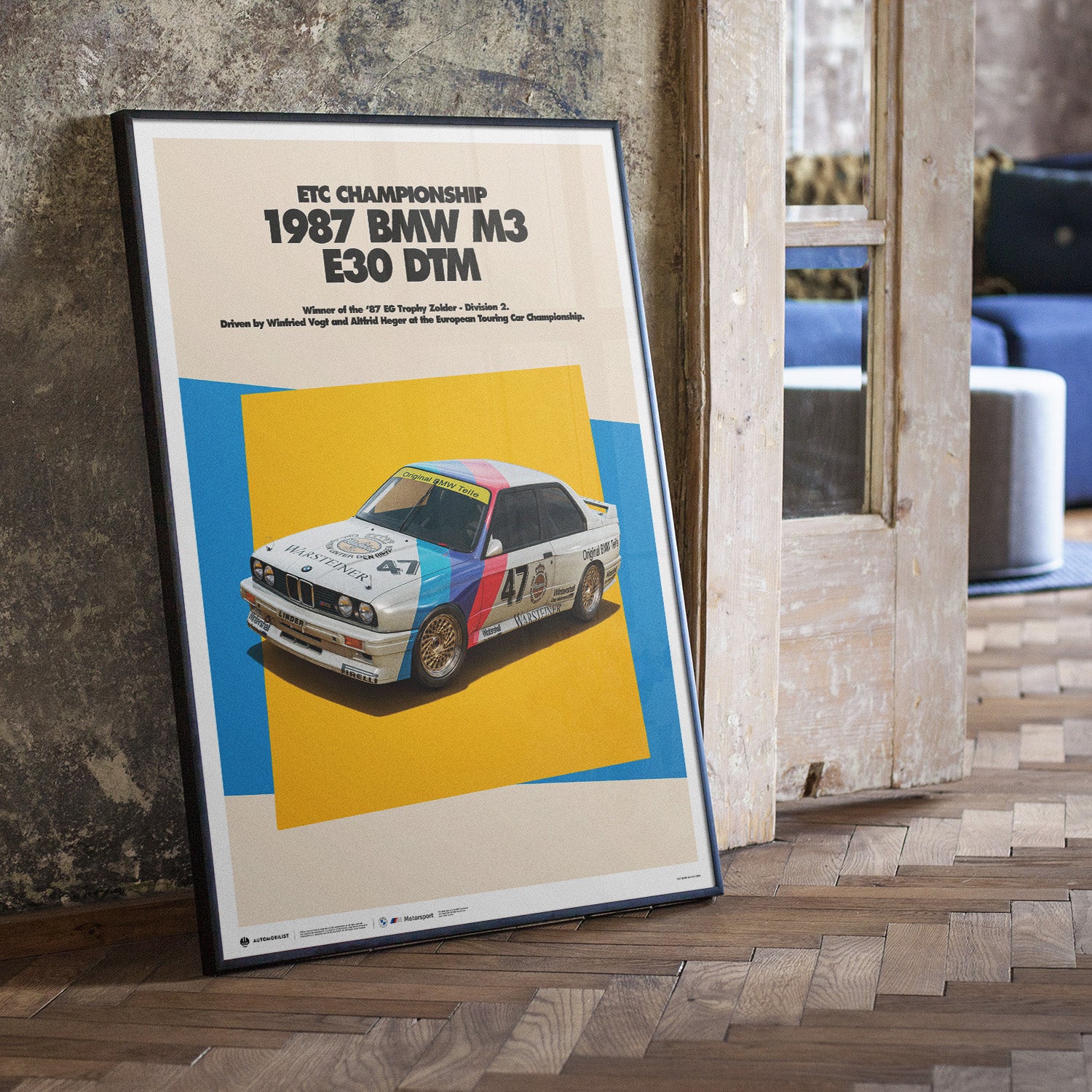 1987 BMW E30 M3 DTM | BMW Art Car Series | BMW M Poster