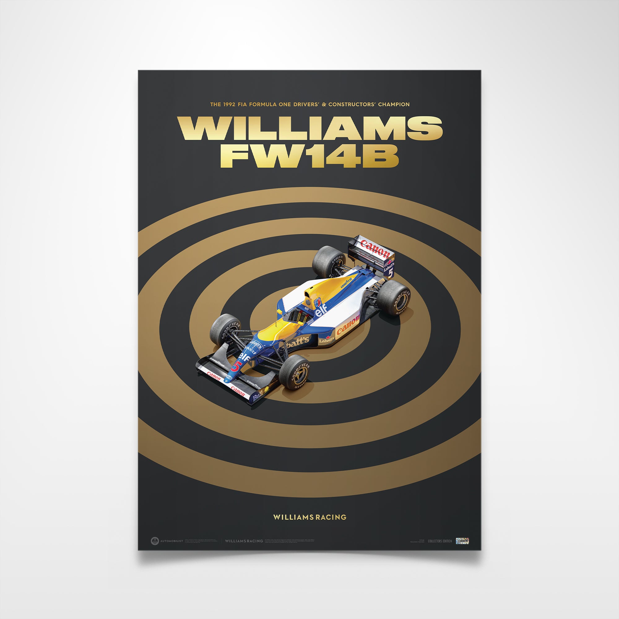 Williams FW14B | 1992 F1® World Champion | Exclusive Poster
