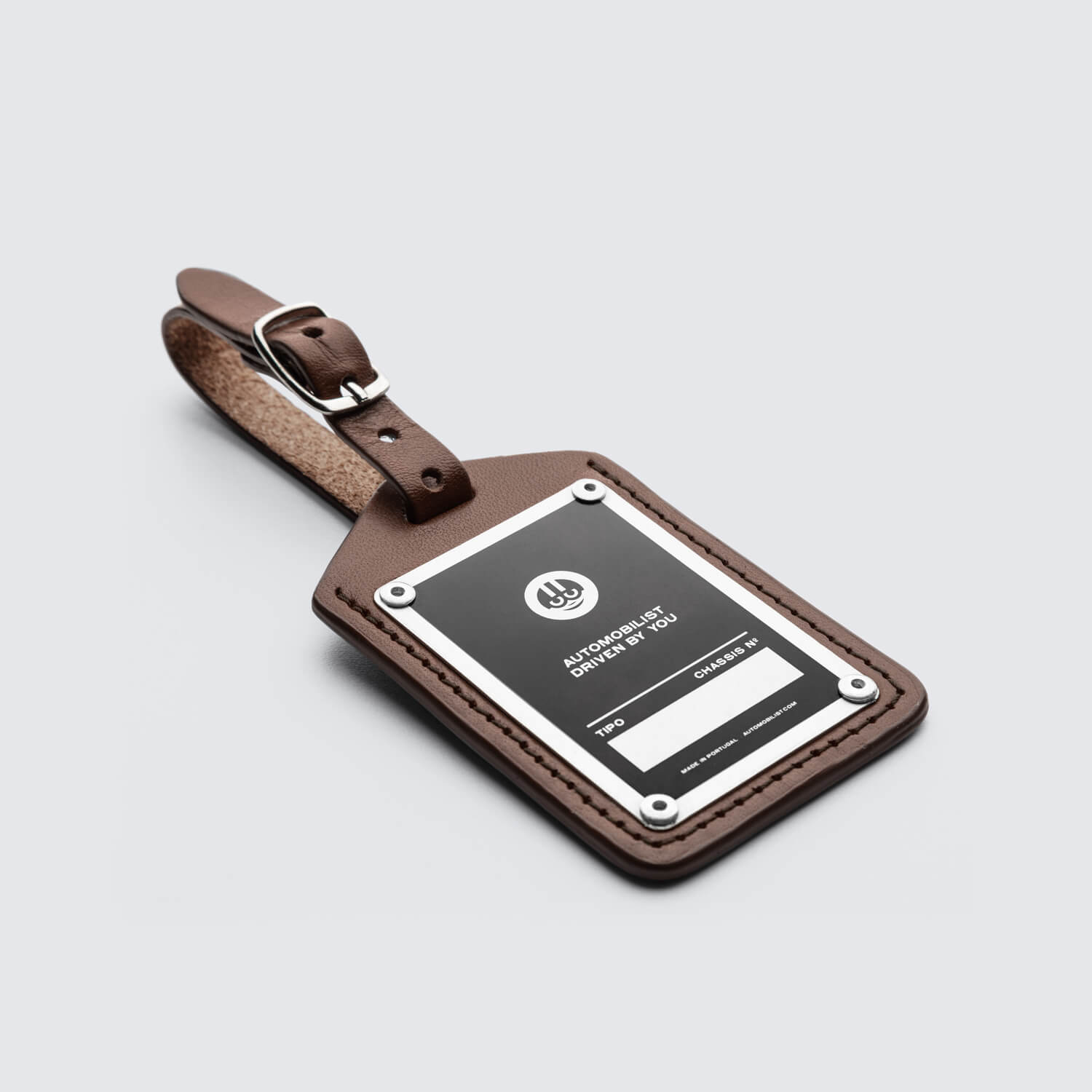 Leather Tag - Automobilist - Brown