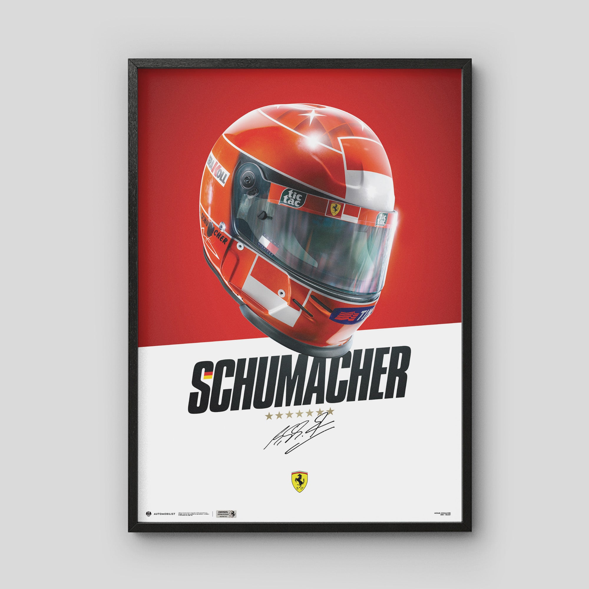 Ferrari F1-2000 | Michael Schumacher Helmet | Poster