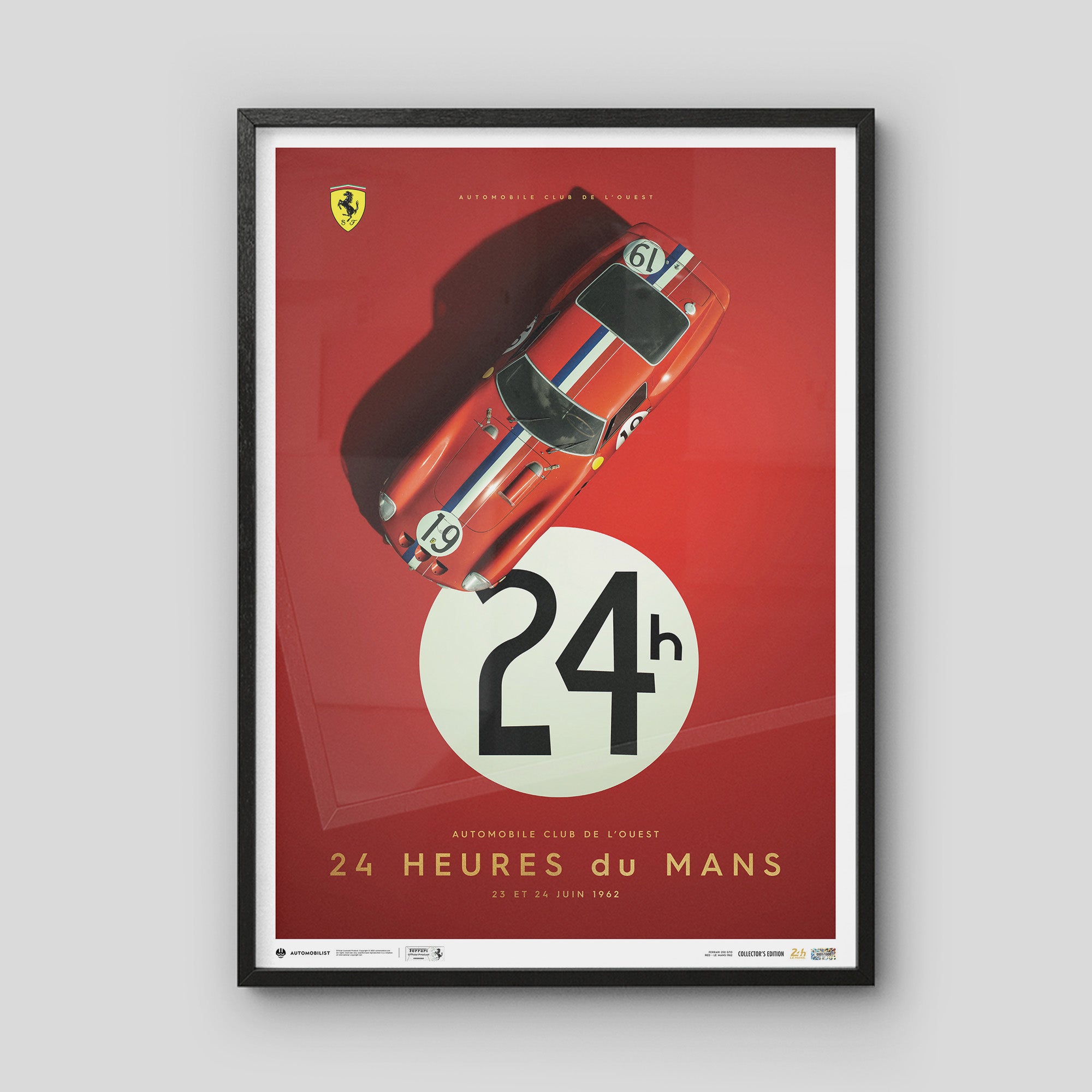 Ferrari 250 GTO | 1962 Red | Collector's Edition 24h Le Mans Poster