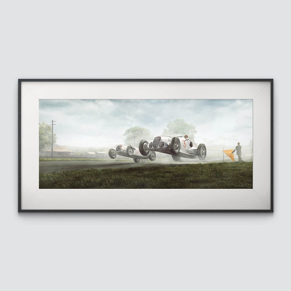 Miniature Auto Union V16 GP Donington 1937 N°5 - Heco 1/43 Résine
