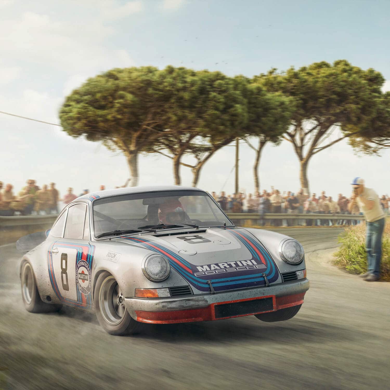 Racing Sport Redefined | 1973 Porsche 911 RSR Martini Targa Florio |  Porsche Fine Art Print