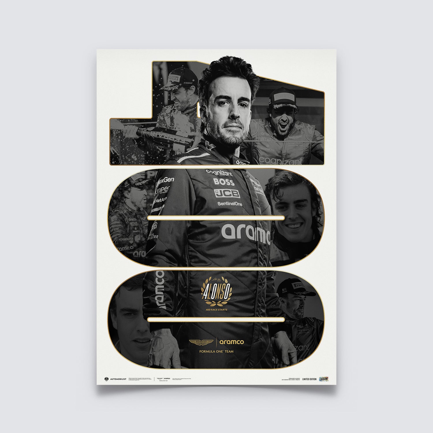 Fernando Alonso 400 Race Starts | Collector’s Edition Poster