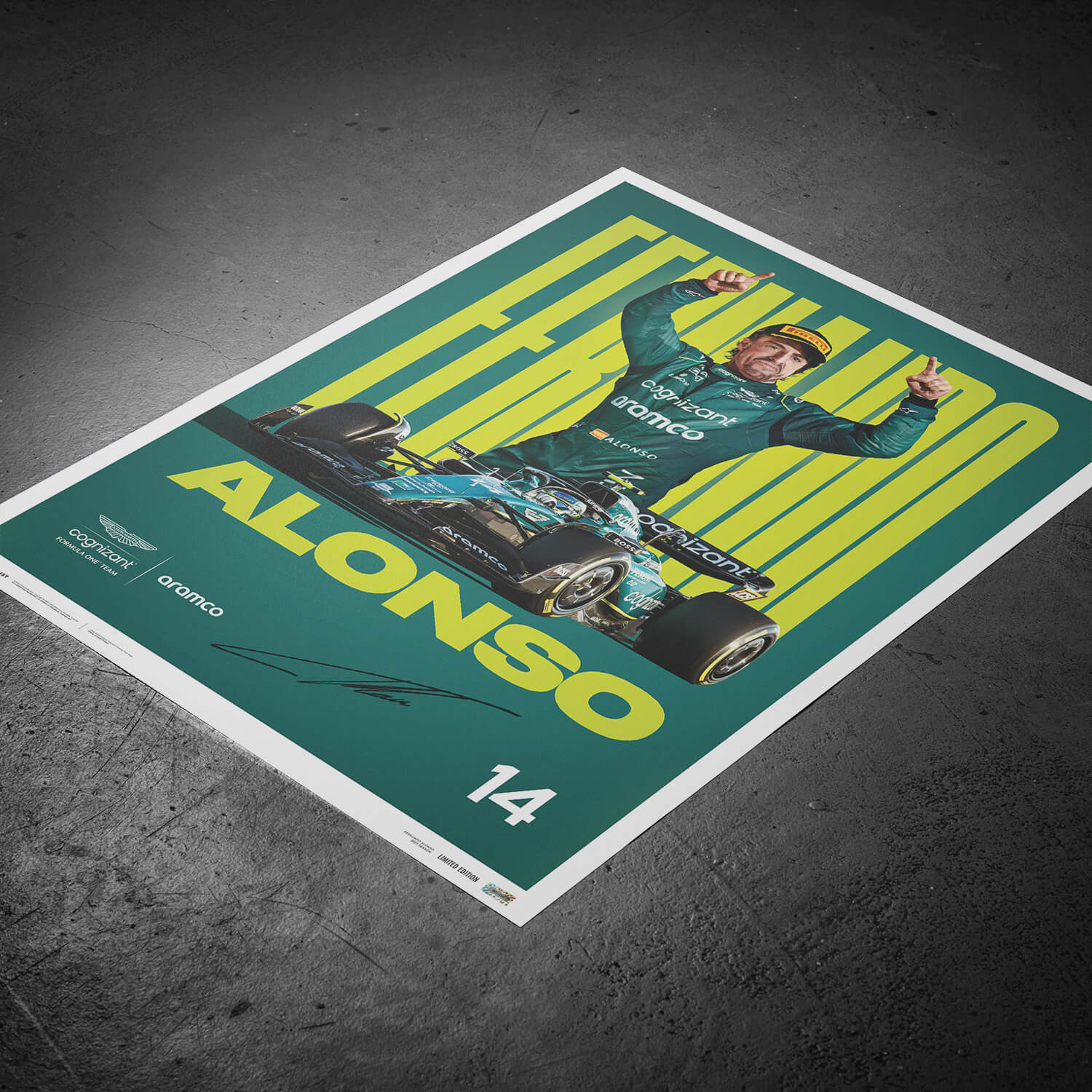 Signed by Fernando Alonso - Aston Martin Aramco Cognizant Formula One™ Team - 2023