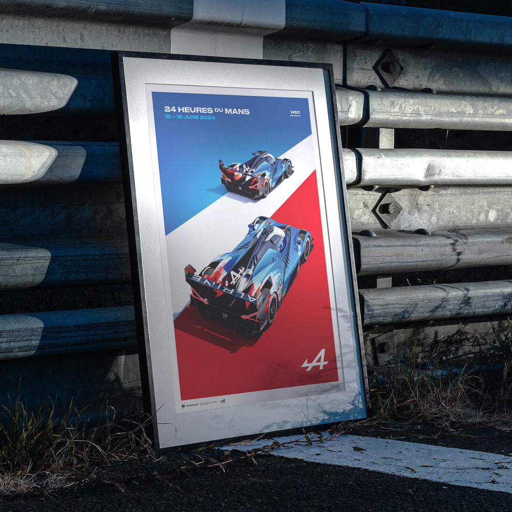 Alpine A424 | 2024 | Official Event 24h Le Mans Poster | Automobilist