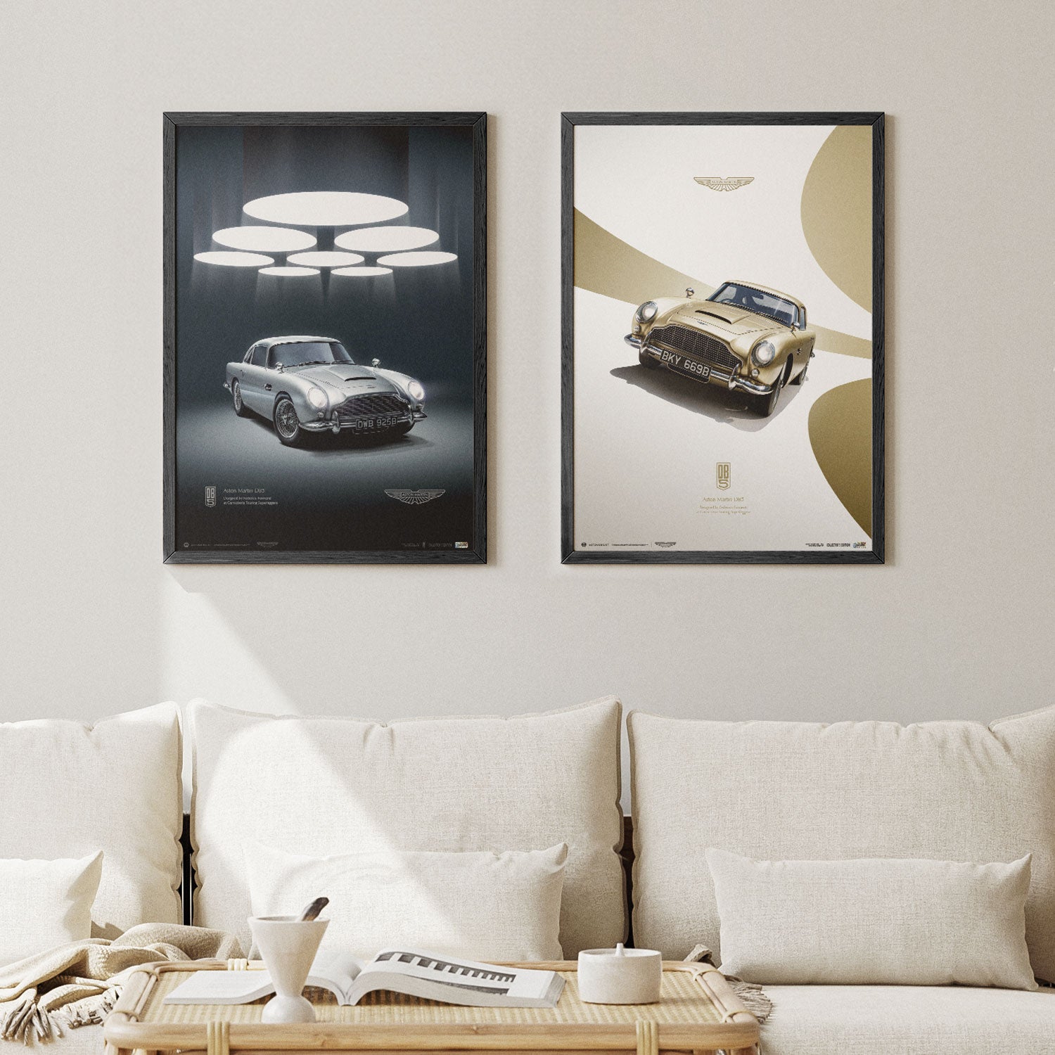 Pre-Framed Poster: Aston Martin DB5 1964 Silver | Classic Car Series | Aston Martin Poster