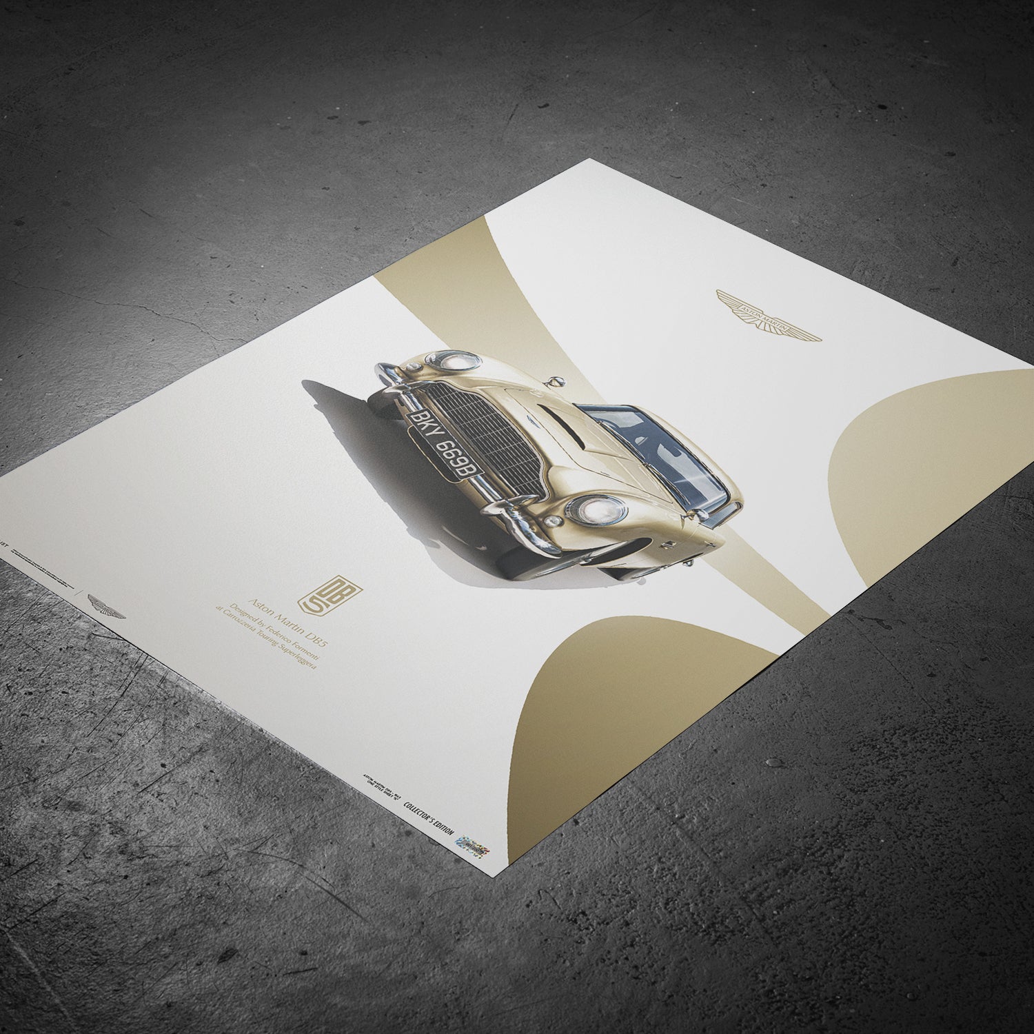 Aston Martin DB5 1964 Golden | Classic Car Series | Aston Martin Poster