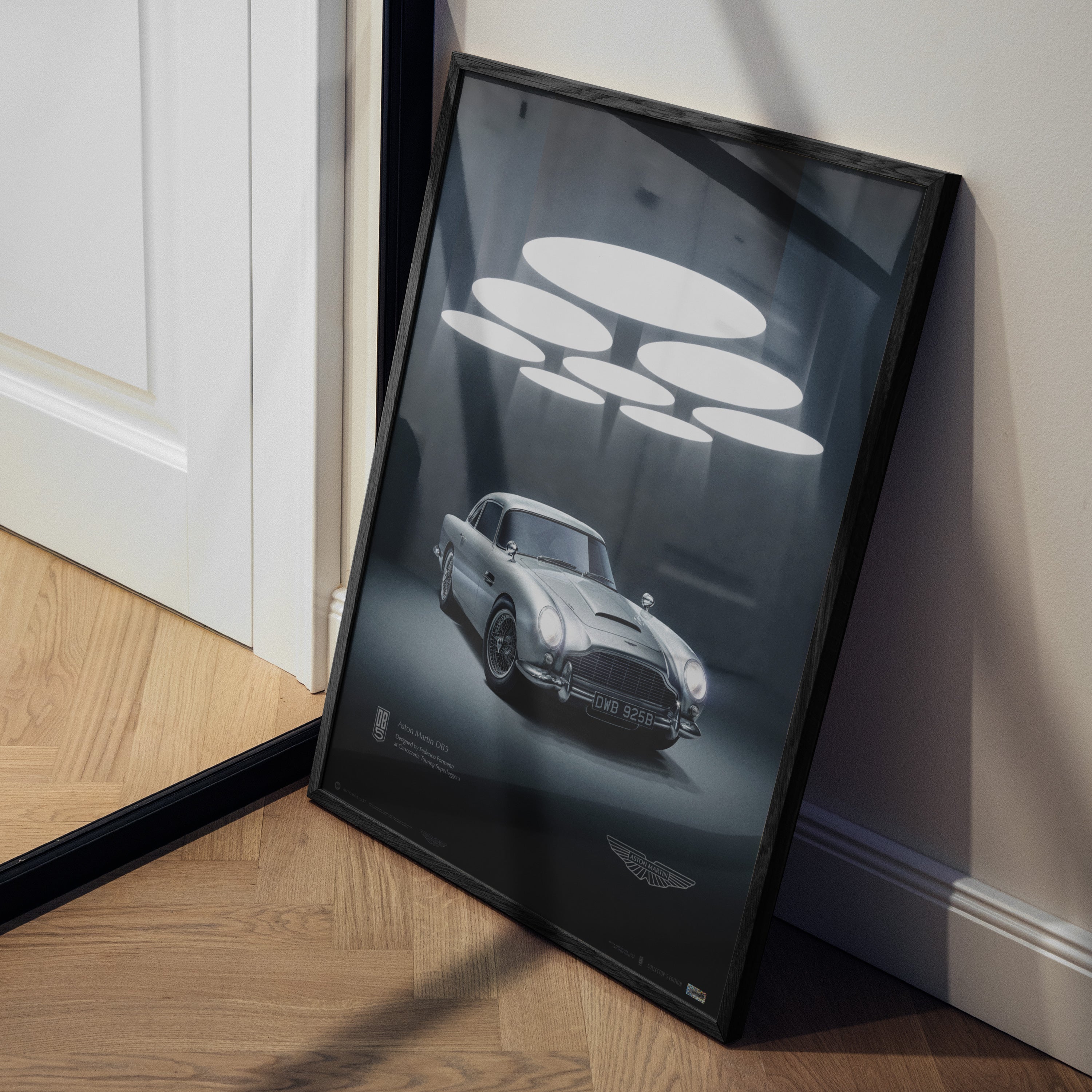 Pre-Framed Poster: Aston Martin DB5 1964 Silver | Classic Car Series | Aston Martin Poster