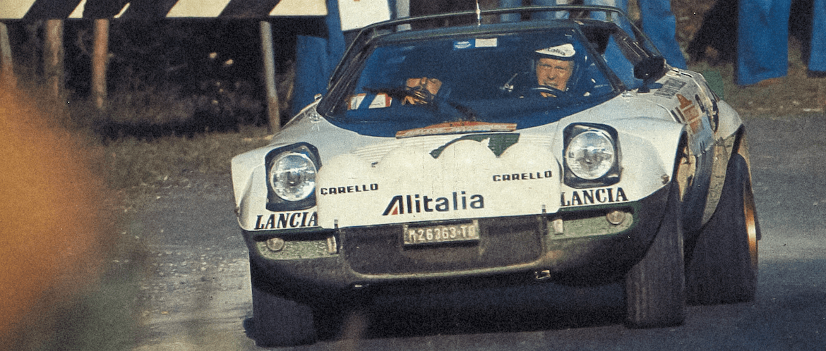 Lancia Stratos HF White Alitalia Sanremo 1976 Poster | Automobilist